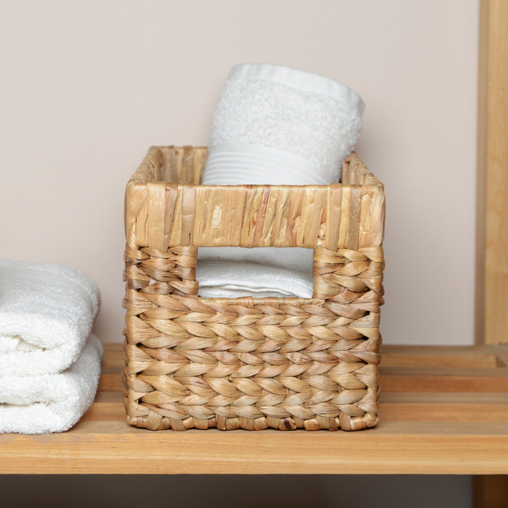 wohnfreuden Aufbewahrungskorb Korb Cagedo aus Wasserhyazinthe