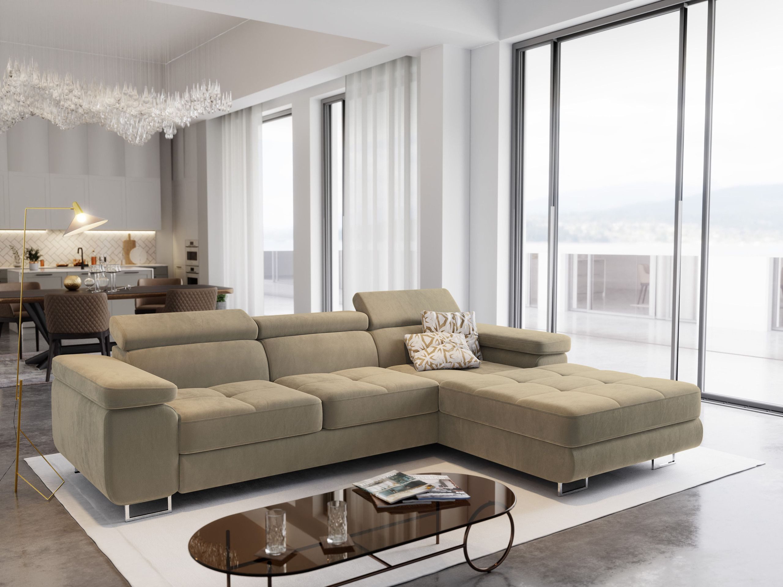 Masseno Ecksofa ELMA mit Schlaffunktion L-Form, günstig online kaufen