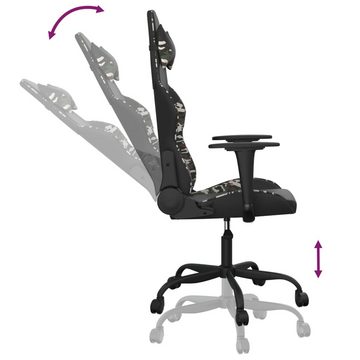 vidaXL Bürostuhl Gaming-Stuhl mit Massagefunktion Schwarz Tarnfarben Kunstleder
