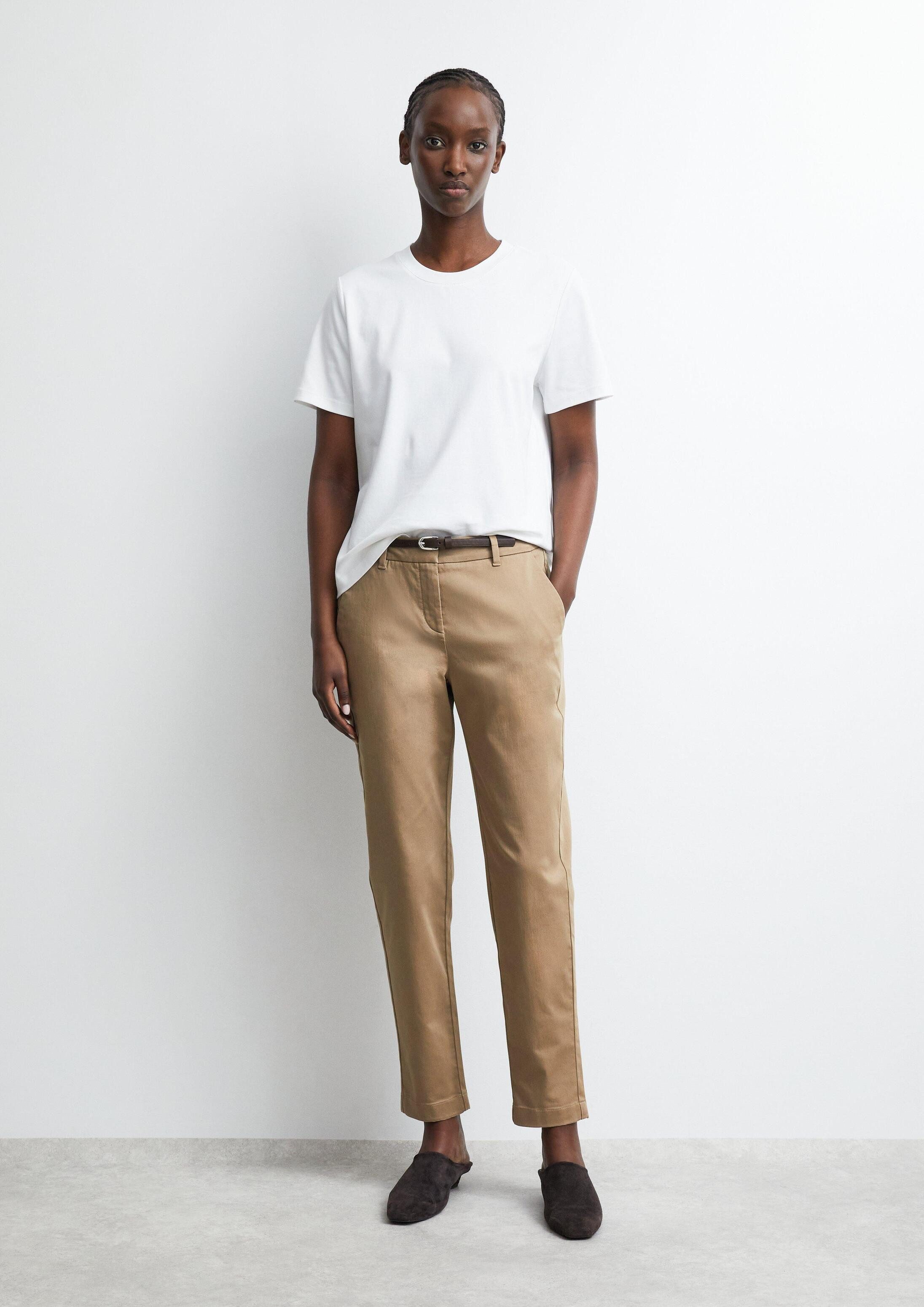 comma Chinos Hose Chino mit Gürtel