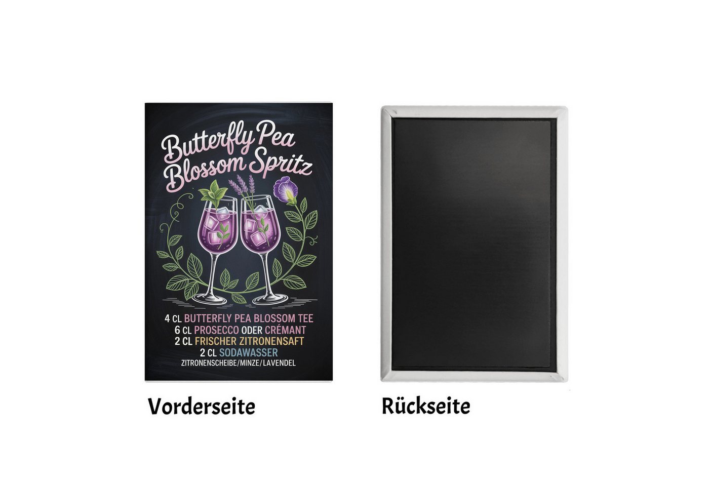 Thumbnail - speecheese Magnet Butterfly Pea Blossom Spritz Souvenir Magnet Cocktail Rezept für die