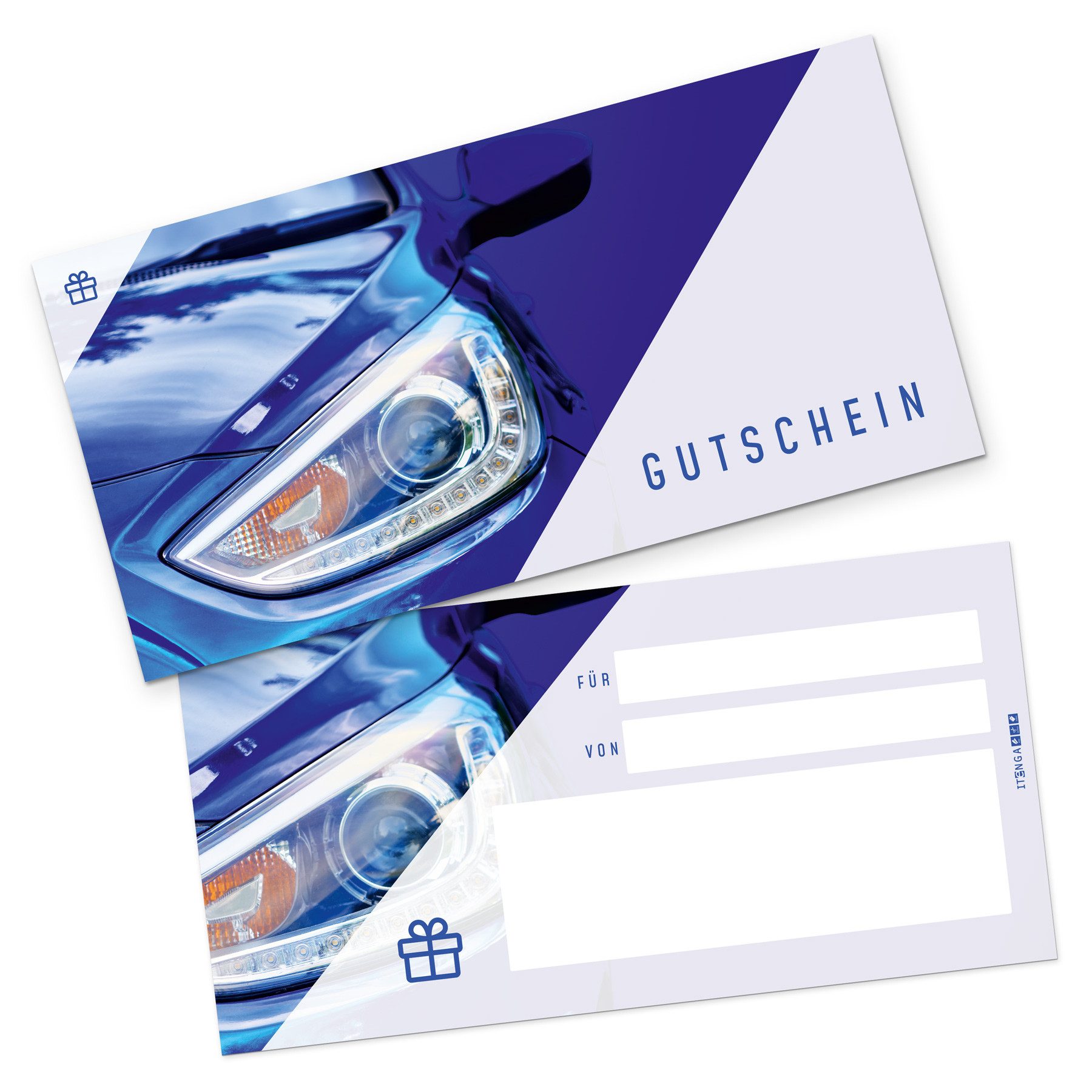 itenga Geschenkkarte itenga Geschenkgutschein Führerschein Auto (Motiv 32) Postkarte zum Au