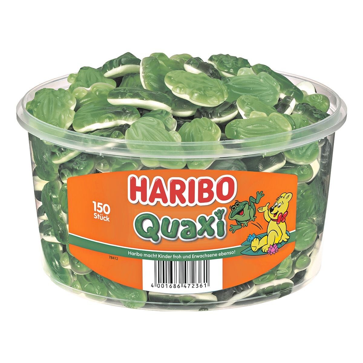 HARIBO Süßigkeit Quaxi, Schaumzucker-Fruchtgummi, 150 Stück