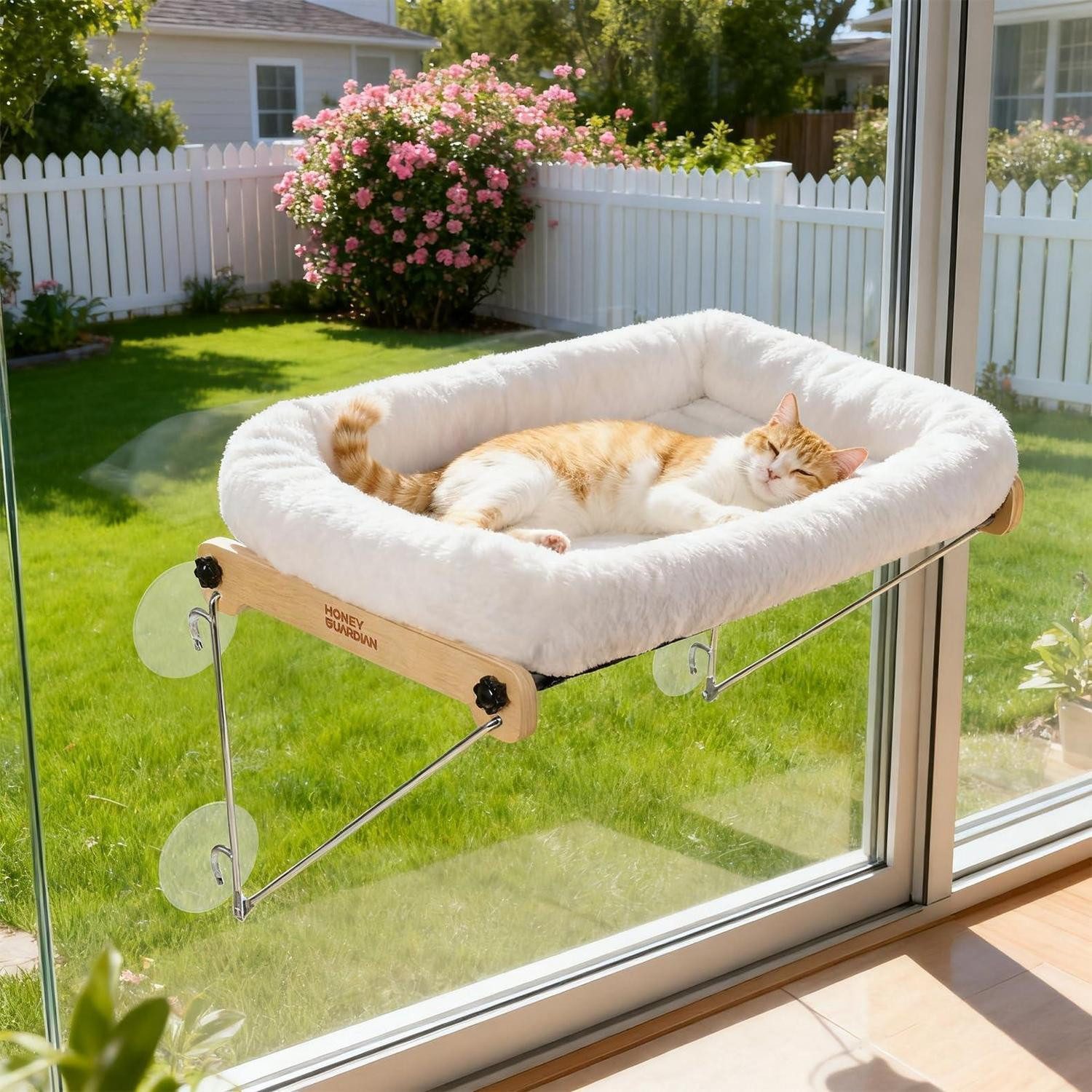 LuxusKollektion Katzen-Hängematte Katzenbett Fensterliege mit Bezug