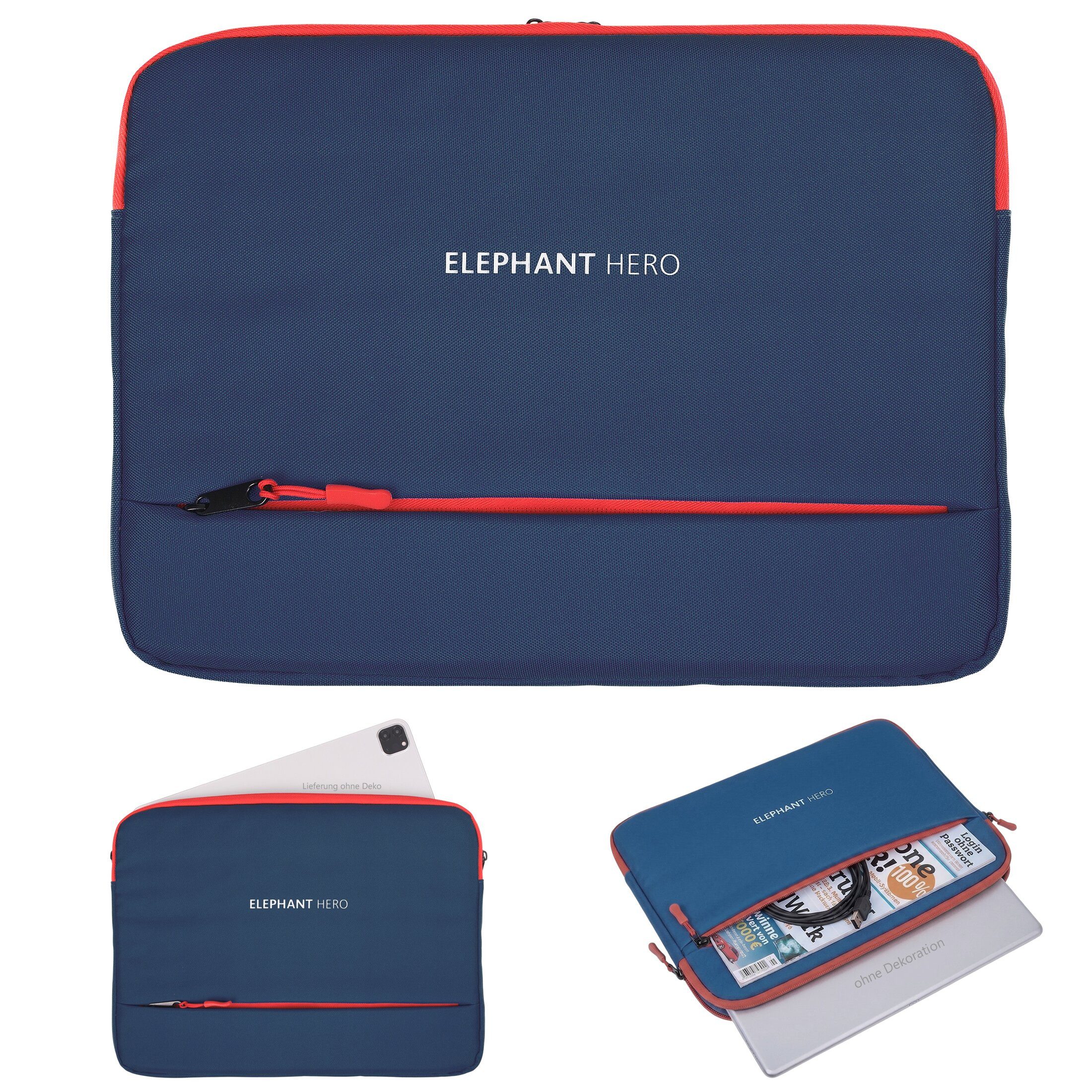 ELEPHANT Laptoptasche Laptophülle Polstertasche Sleeve, Schule Hero Signature Notebooktasche Schutzhülle für Laptop Tablet