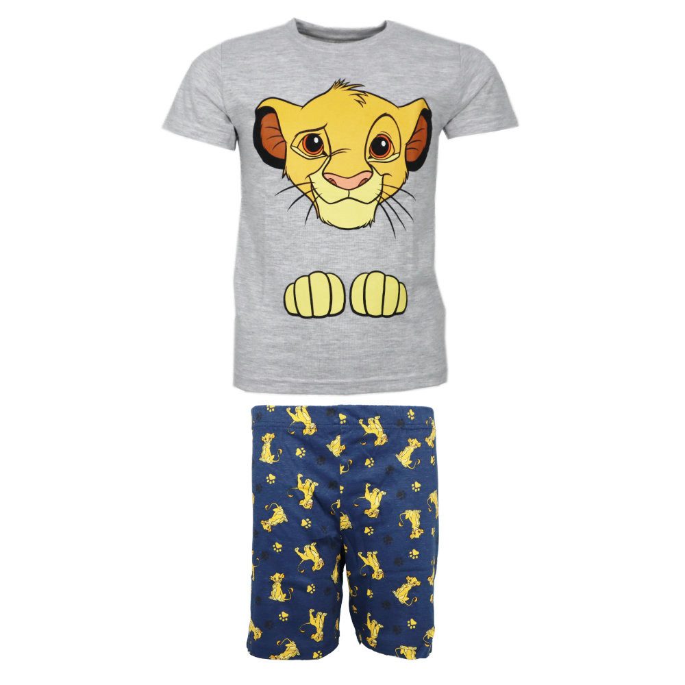 Disney Schlafanzug König der Löwen Simba Kinder kurzarm Pyjama Shirt Shorts Gr. 98 bis 128