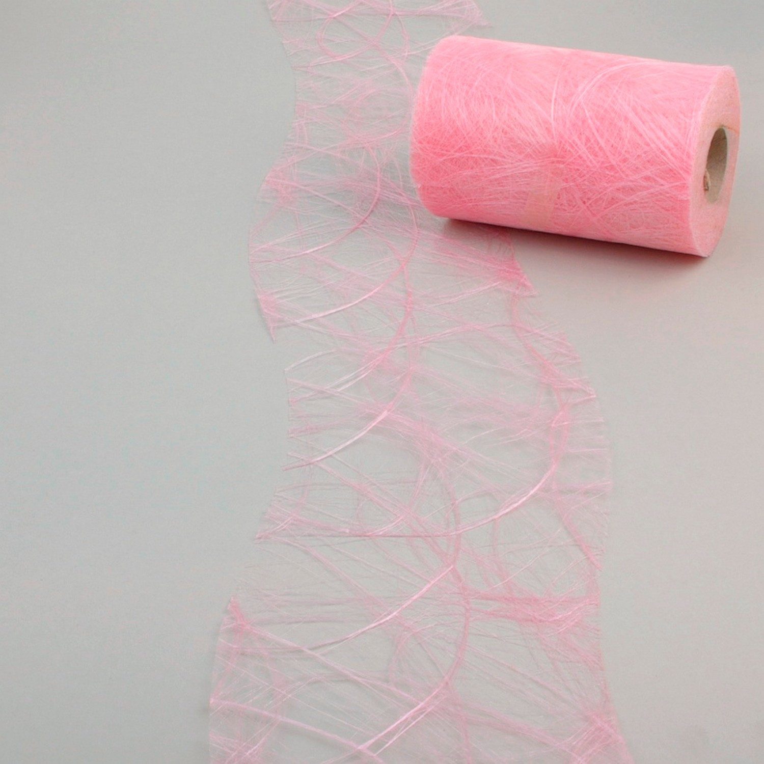 Dekoobjekt Sizoweb Tischband Wellenschnitt rosa ca. 12,5 cm Rolle 25 Meter 64W 0