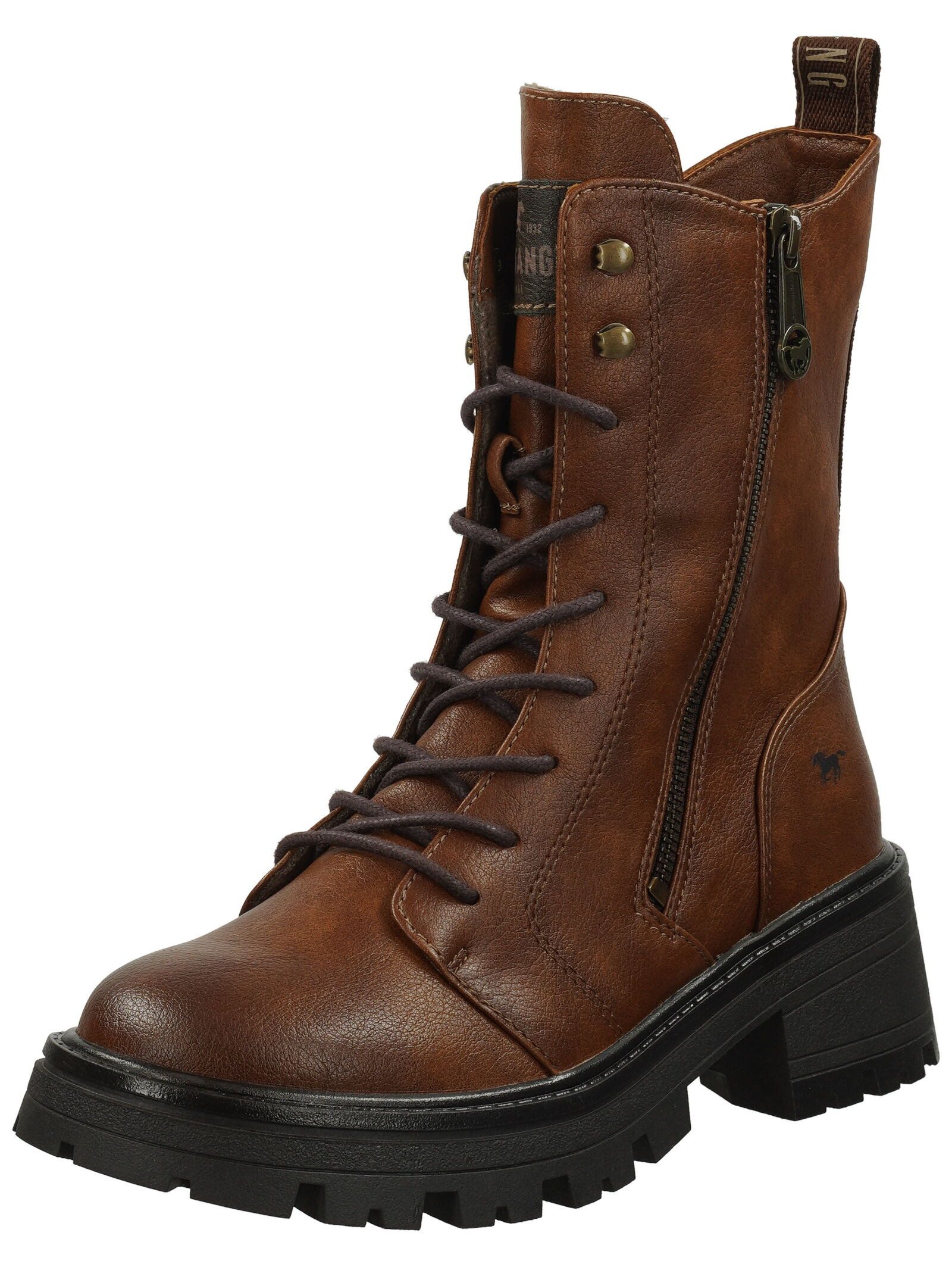 MUSTANG Stiefelette Lederimitat Schnürstiefelette günstig online kaufen