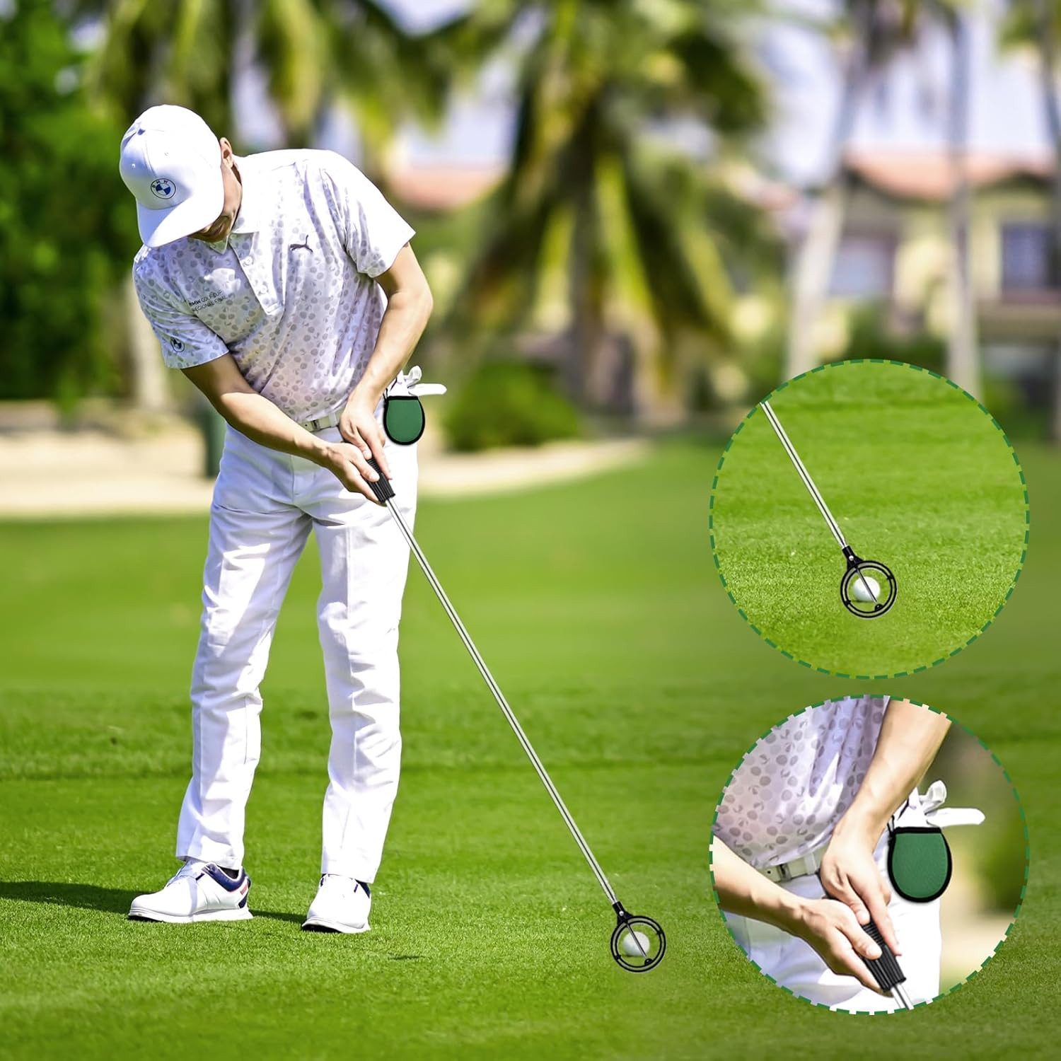 FELIXLEO Golfballtasche Golfball Retriever Teleskop Ballsammler Edelstahl für Wasser (1-tlg)