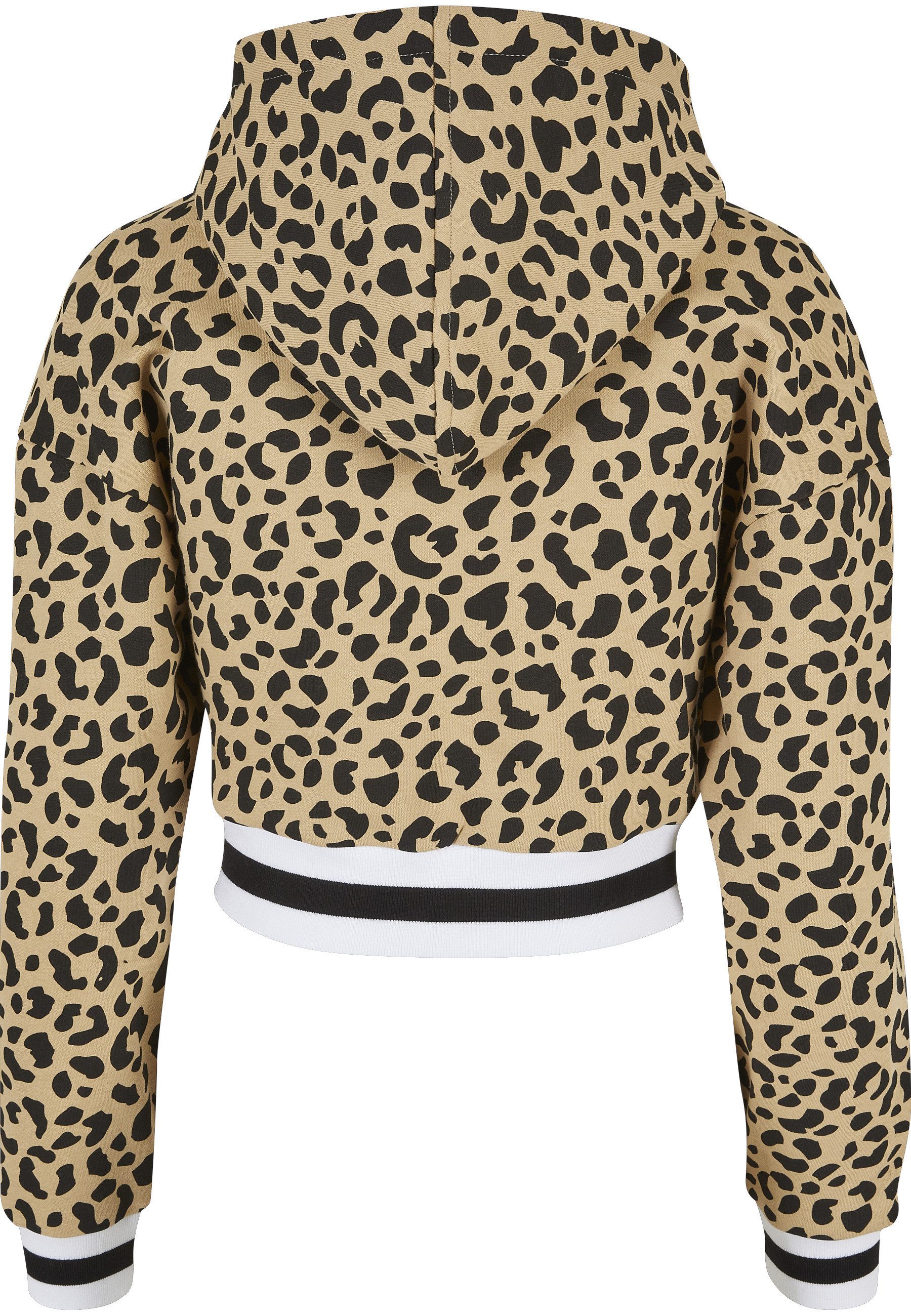 URBAN CLASSICS Kapuzenpullover Urban Classics Damen Ladies Short AOP College Hoody (1-tlg)