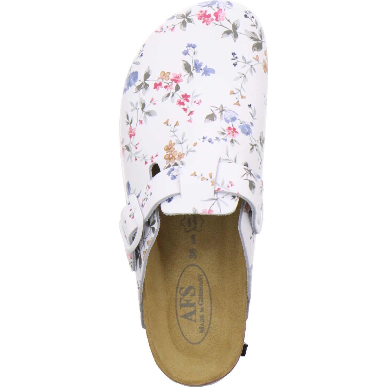 AFS-Schuhe 290006 Clogs Pantolette für Damen aus Leder mit Fußbett, Hausschuhe Made in Germany