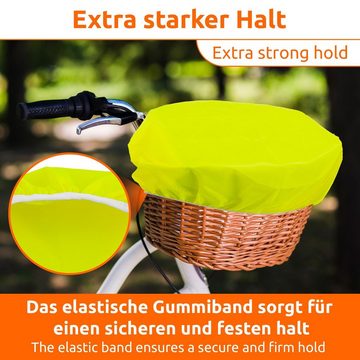 ECENCE Fahrradkorb 1x Fahrradkorb Regenschutz Gelb Abdeckung Überzug