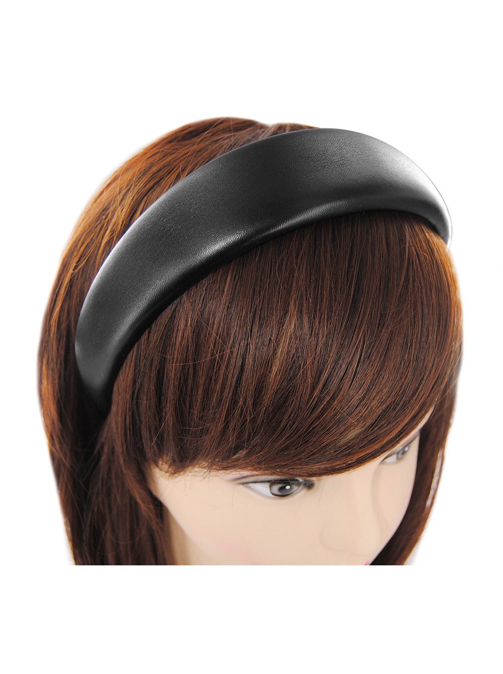 axy Haarreif breiter Haarreif in Kunstleder-Optik, Eleganter Damen Haarreif Haarband