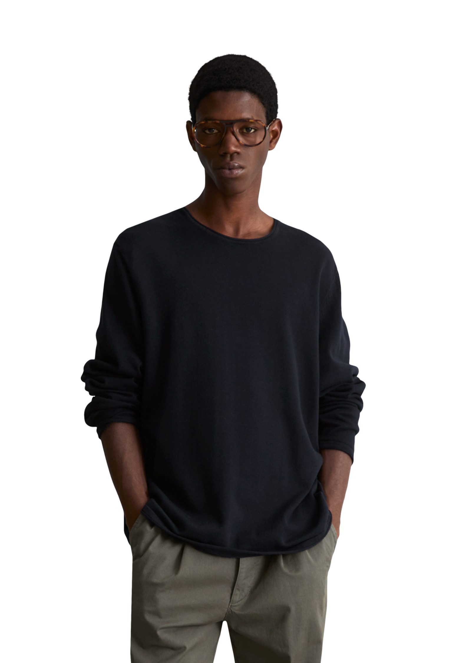 Marc O'Polo DENIM Rundhalspullover aus reiner Bio-Baumwolle
