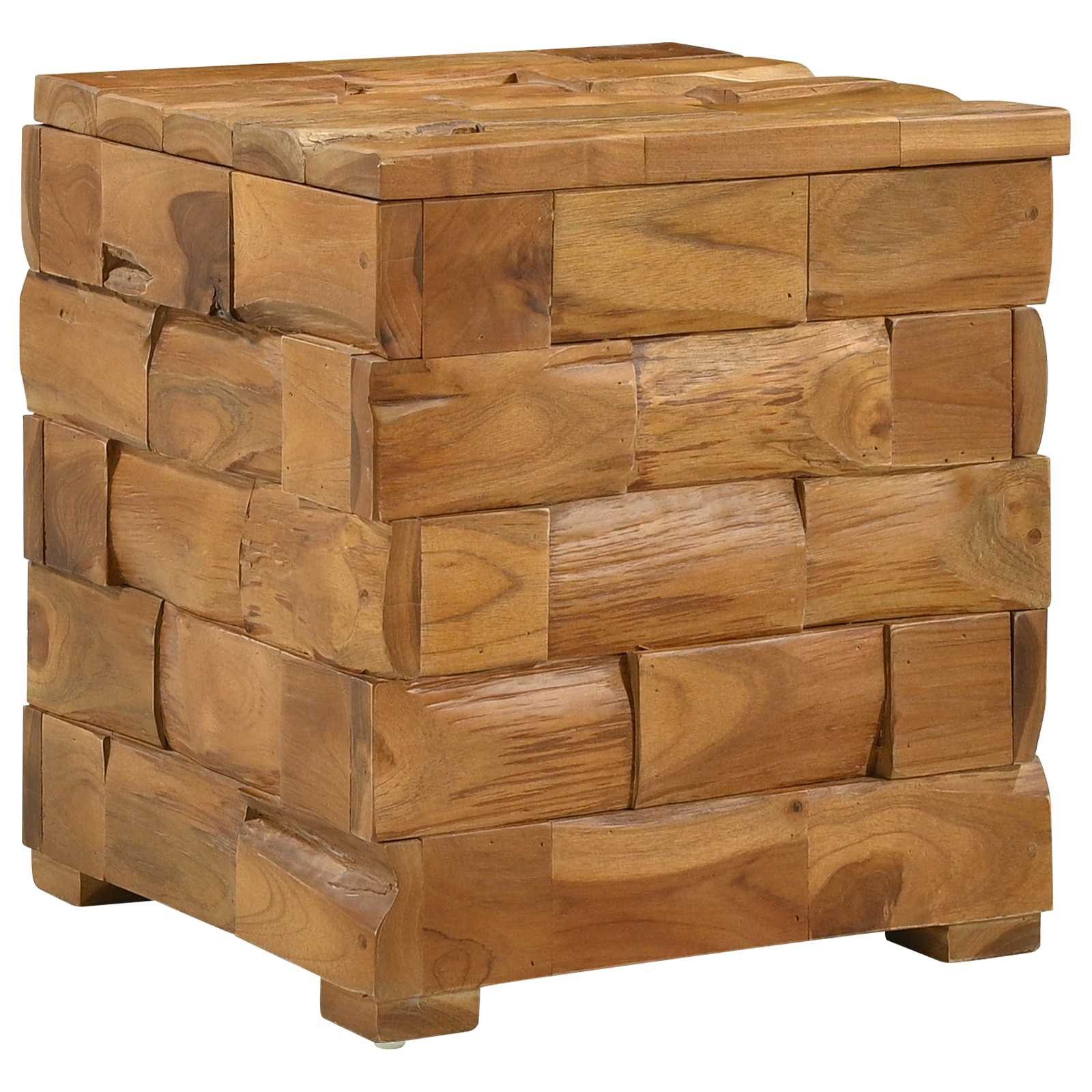vidaXL Sitzbank Aufbewahrungshocker Braun 40 x 40 x 45 cm Massives holz (1-St)