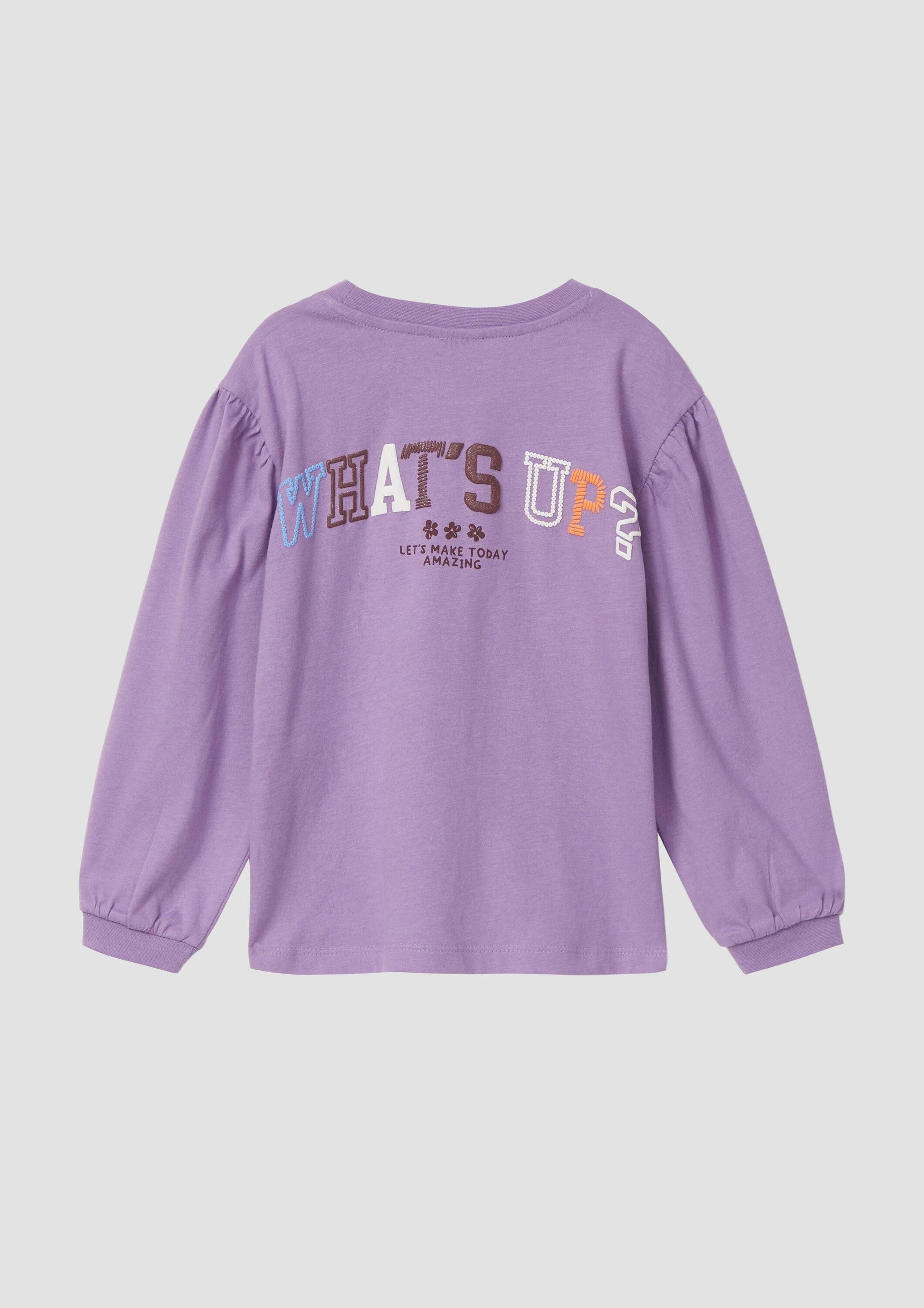 s.Oliver Langarmshirt T-Shirt Loose-Fit-Longsleeve mit Rückenprint