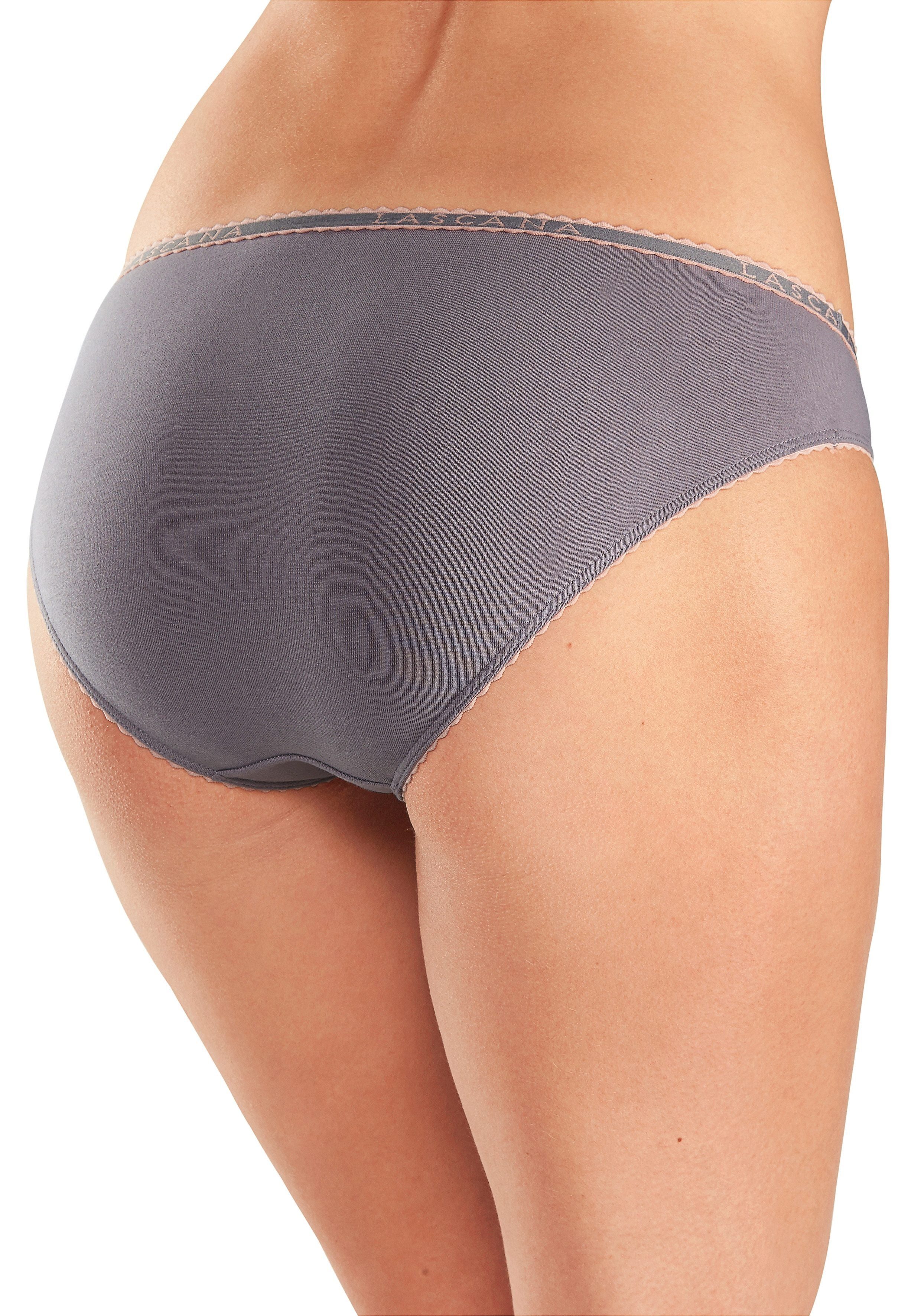 LASCANA Slip (4er-Pack) aus elastischer Baumwoll-Qualität – Bild 3 von 5
