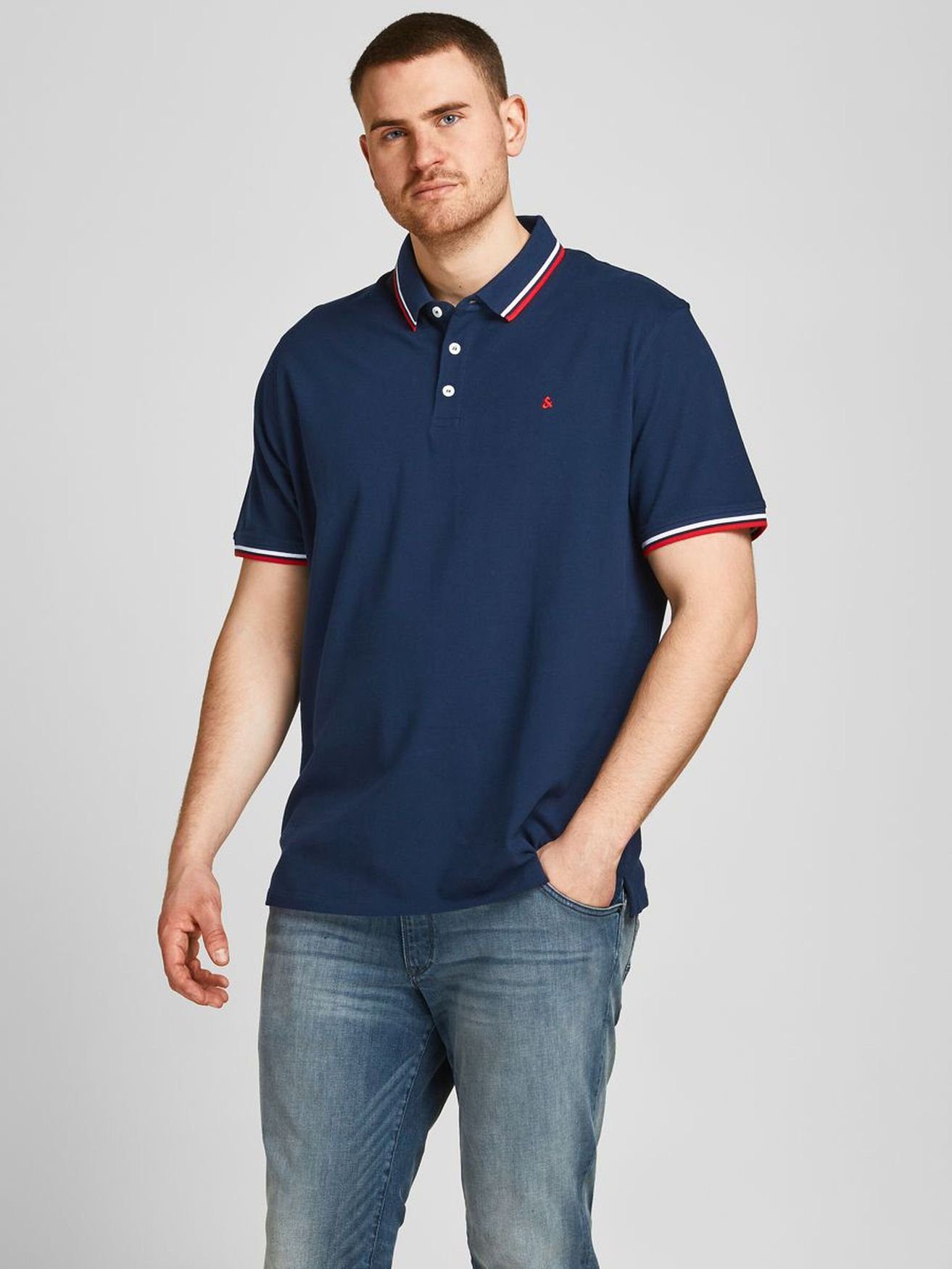 Jack & Jones Poloshirt + Fit Polo JJEPAULOS Sommer Pique (1-tlg) JJEPAULOS günstig online kaufen