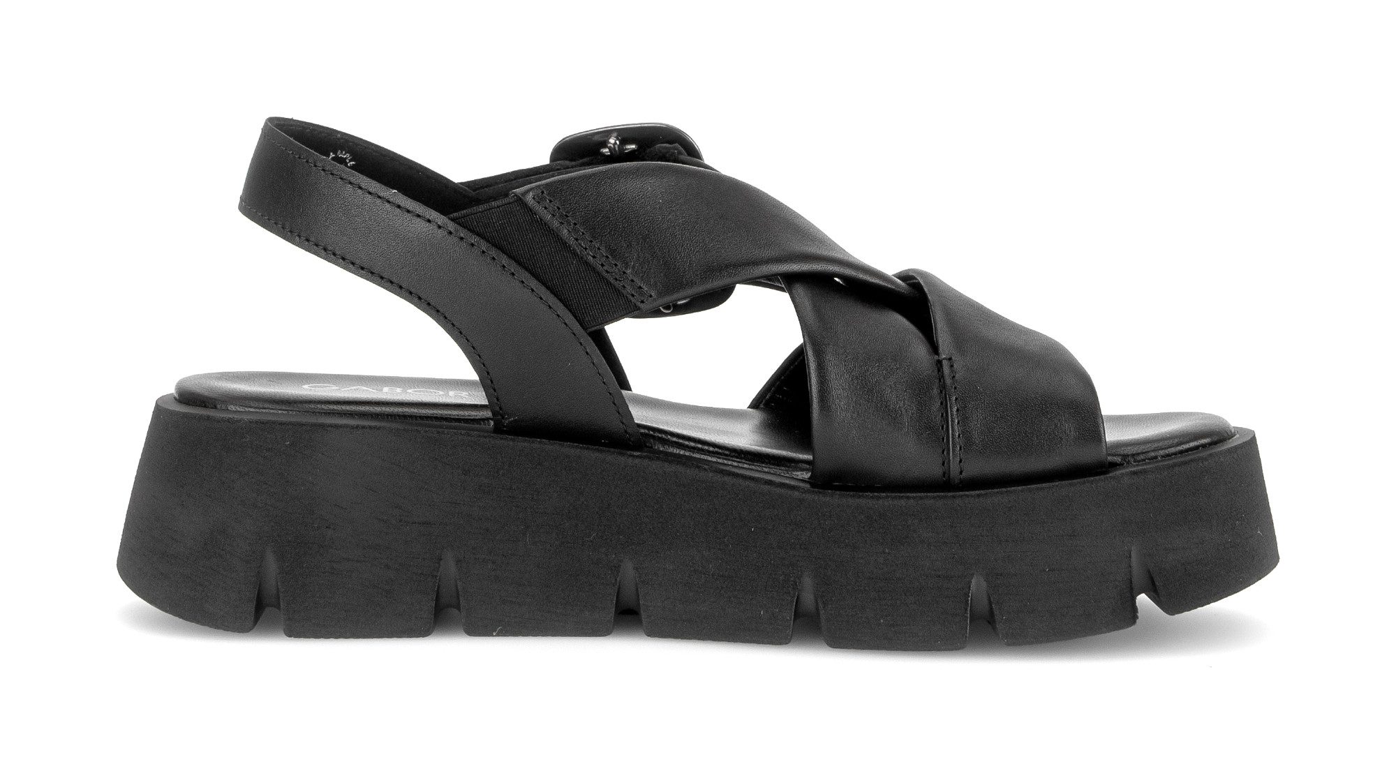 Gabor Keilsandalette, Plateau, Sommerschuh, Riemchensandale mit Kreuzbandage