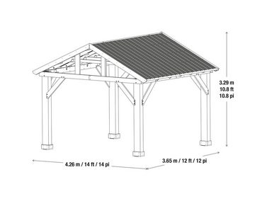 WESTMANN Holzpavillon Yukon 14x12, BxT: 427x366 cm