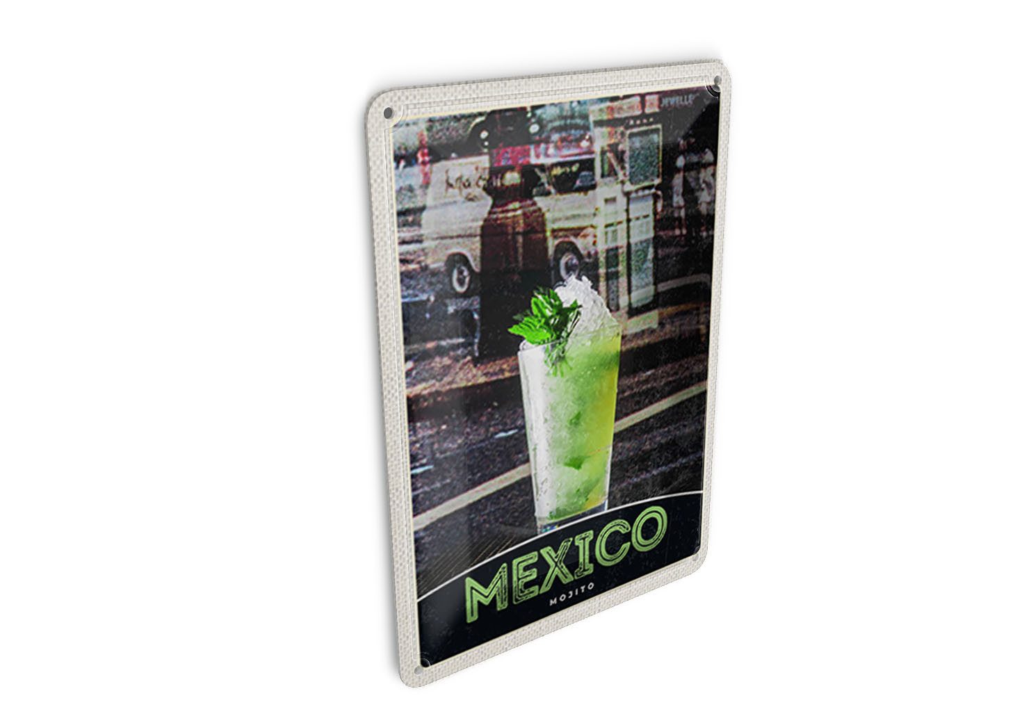Femer GmbH Postkarte Reise 10x14 cm Mexiko USA Amerika Mojito Limette, unfrankiert