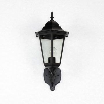 Licht-Erlebnisse Außen-Wandleuchte BRISTOL, ohne Leuchtmittel, Außenleuchte Wand Schwarz Rustikal Laterne Garten Haus Wandlampe