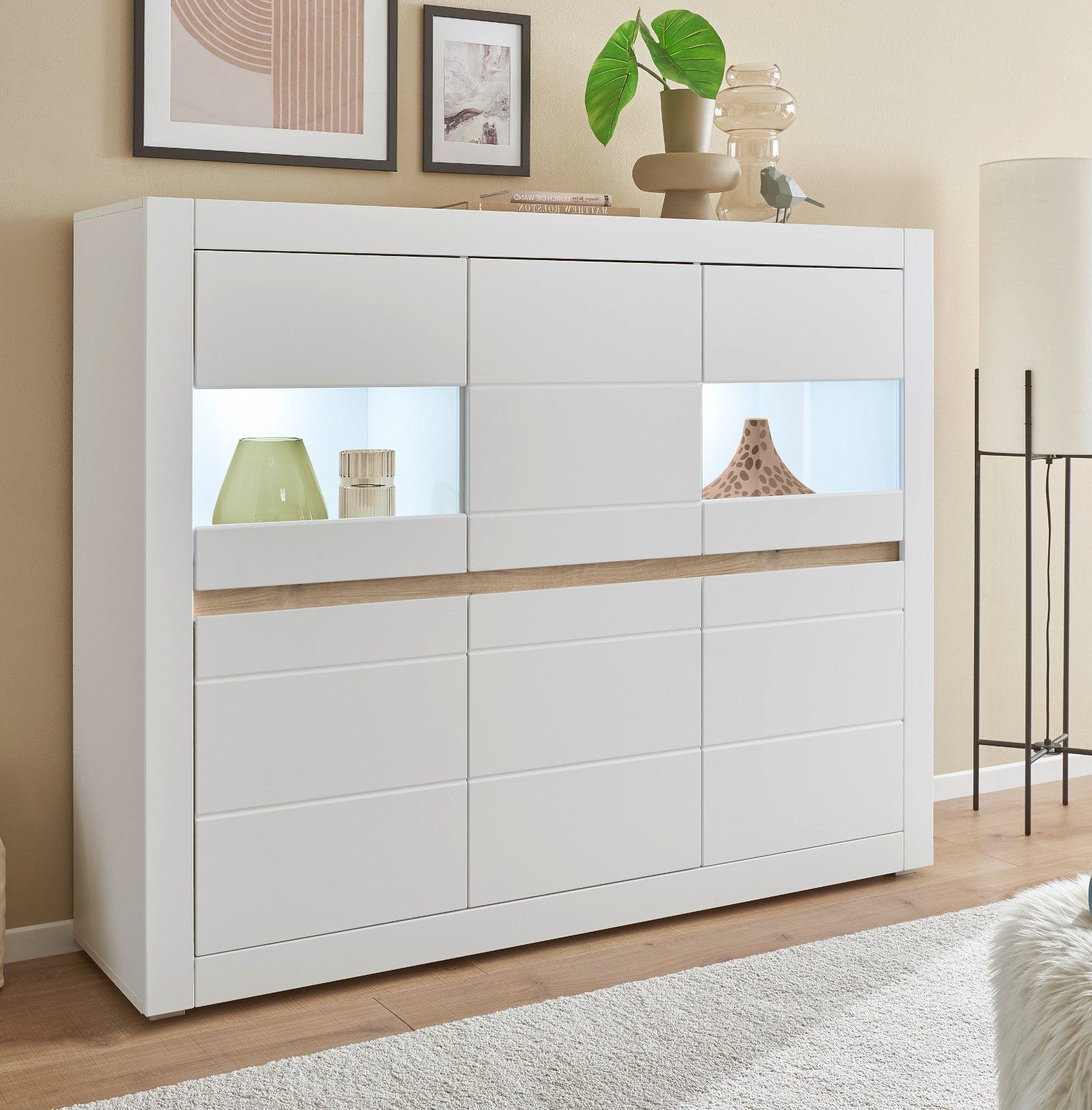 Furn.Design Highboard Derby (Schrank in weiß, günstig online kaufen