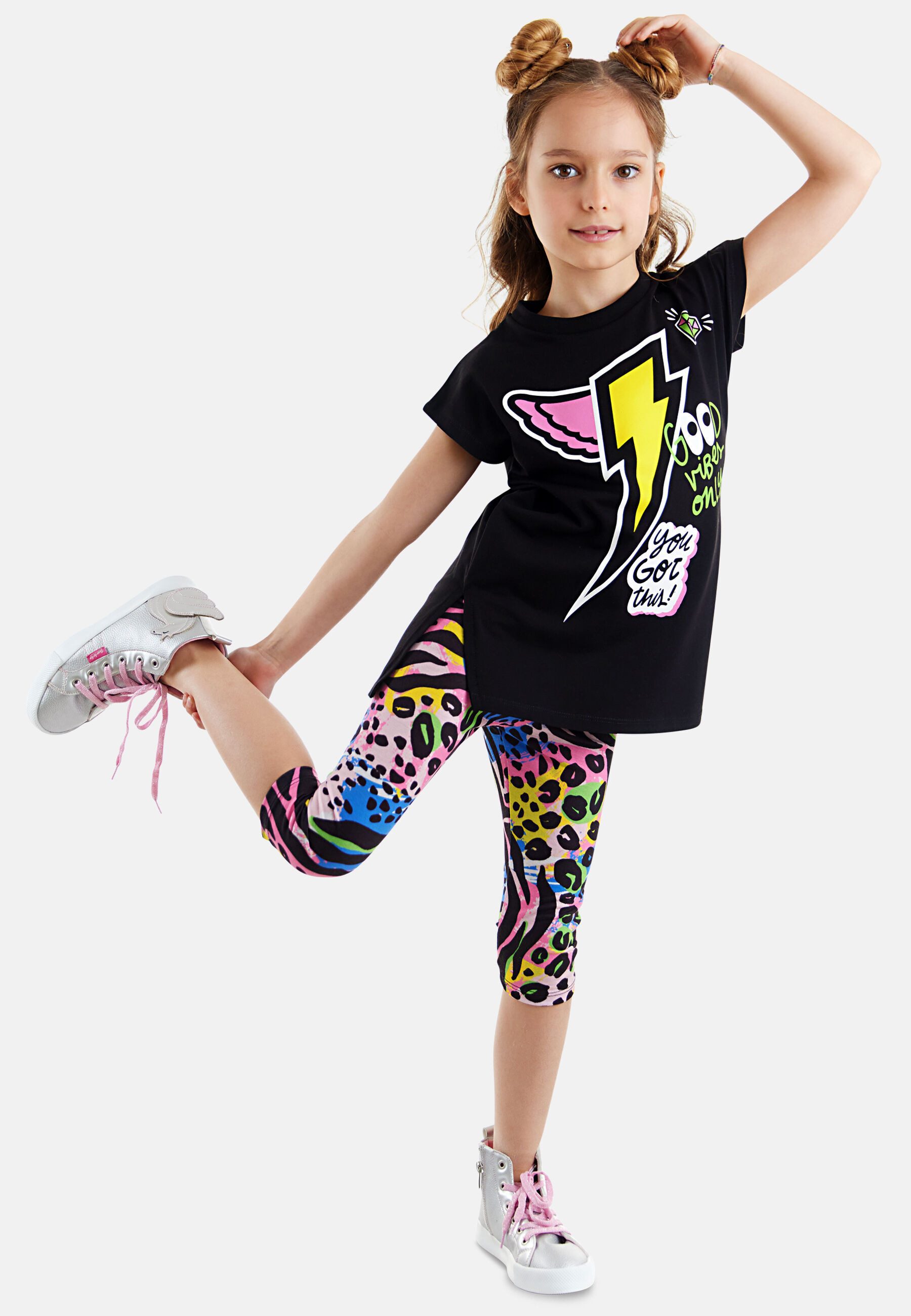 Denokids Hausanzug Good Vibes (1 tlg) mit Leopardenmuster