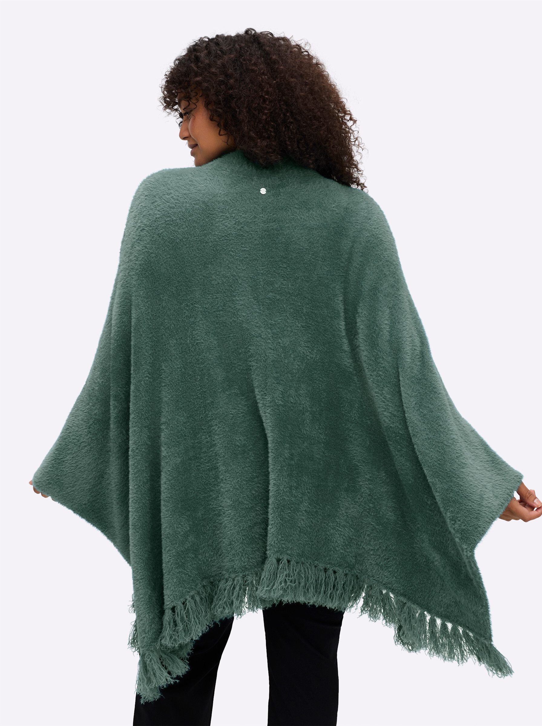 Sheego Strickponcho Strickponcho . Länge ca. 76 cm günstig online kaufen