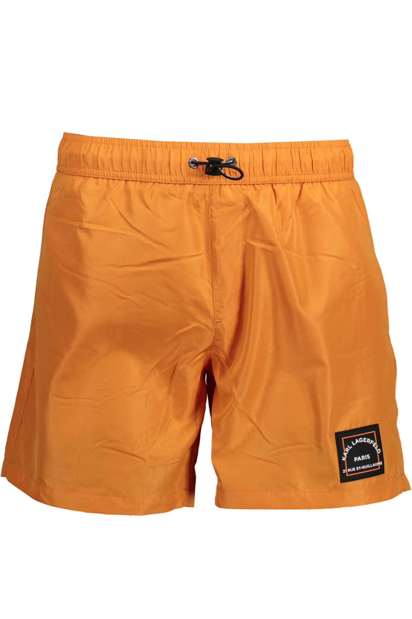 KARL LAGERFELD Badeshorts Herren Badeshorts Orange: Mittellang mit Taschen & Kordelzug