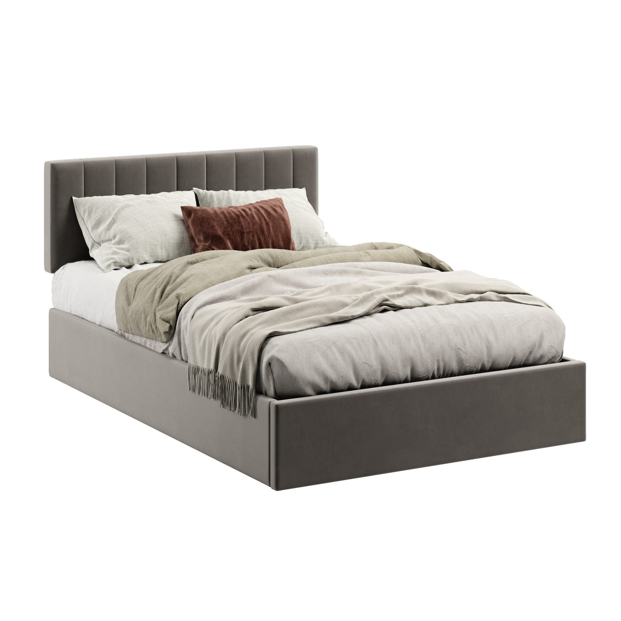 Home Collective Polsterbett mit Stauraum und Lattenrost Doppelbett Gepolste günstig online kaufen