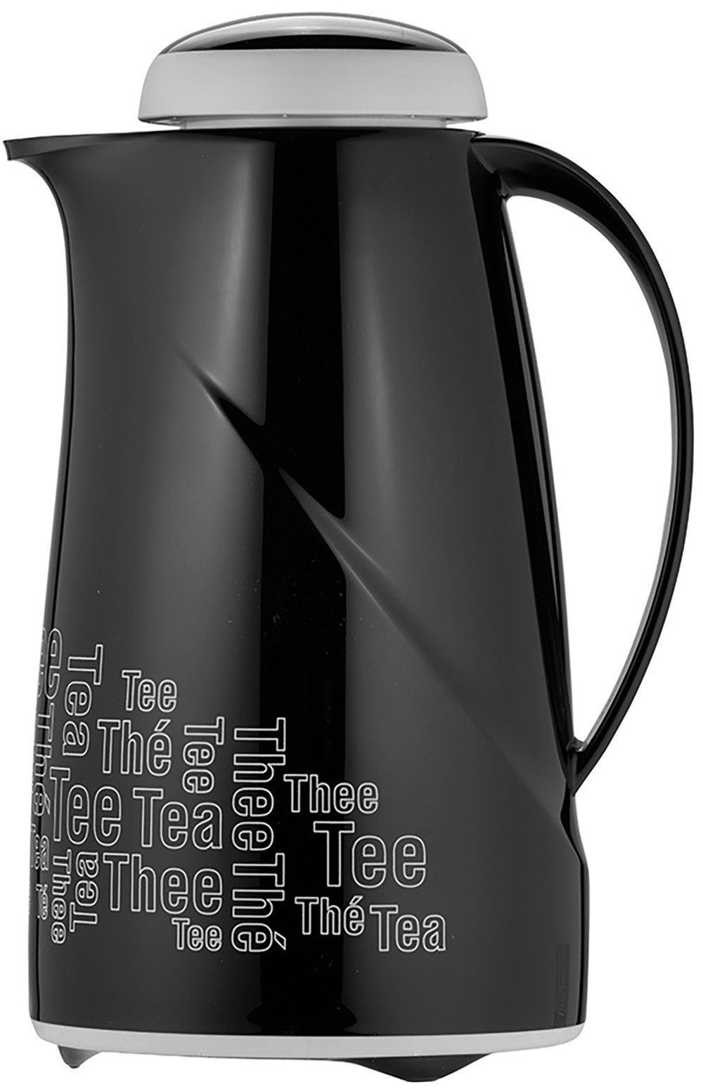 Helios Isolierkanne Wave Tea Time, 1 l, mit Dekor-Druck schwarz | Isolierkannen