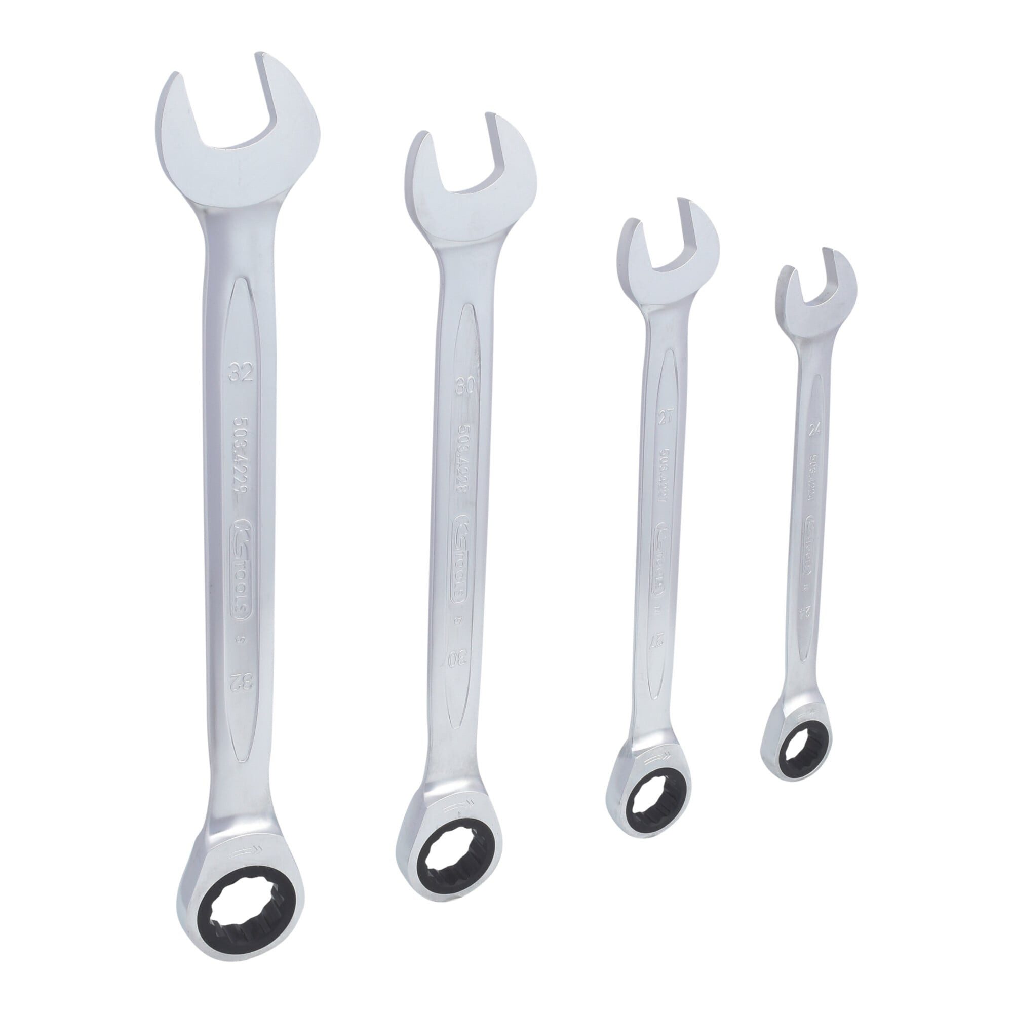 KS Tools Schraube KS Tools GEARplus Ratschenringmaulschlüssel-Satz, 4-teilig 24-32mm