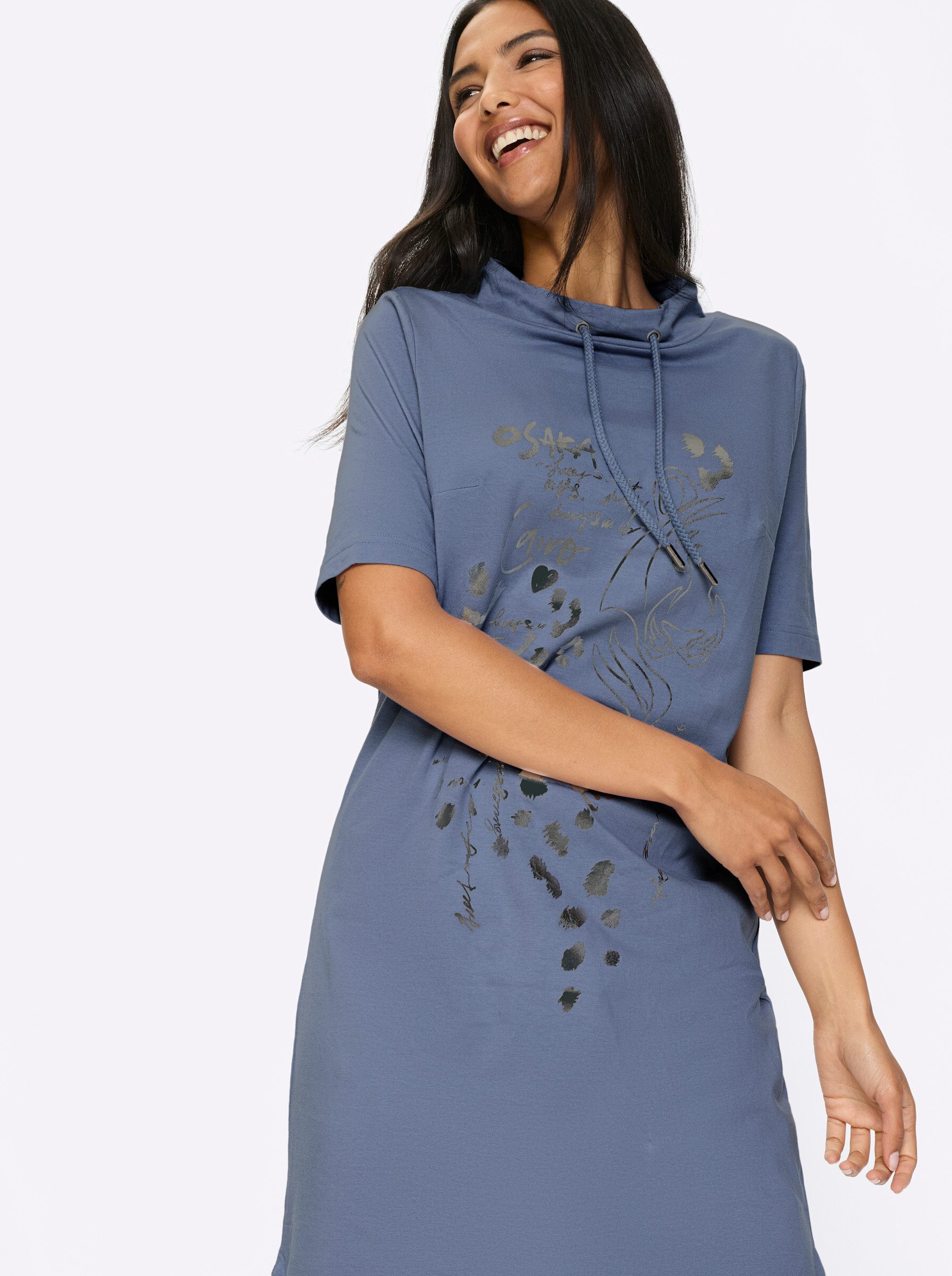 Sieh an! Jerseykleid Jersey-Kleid Kurzarm