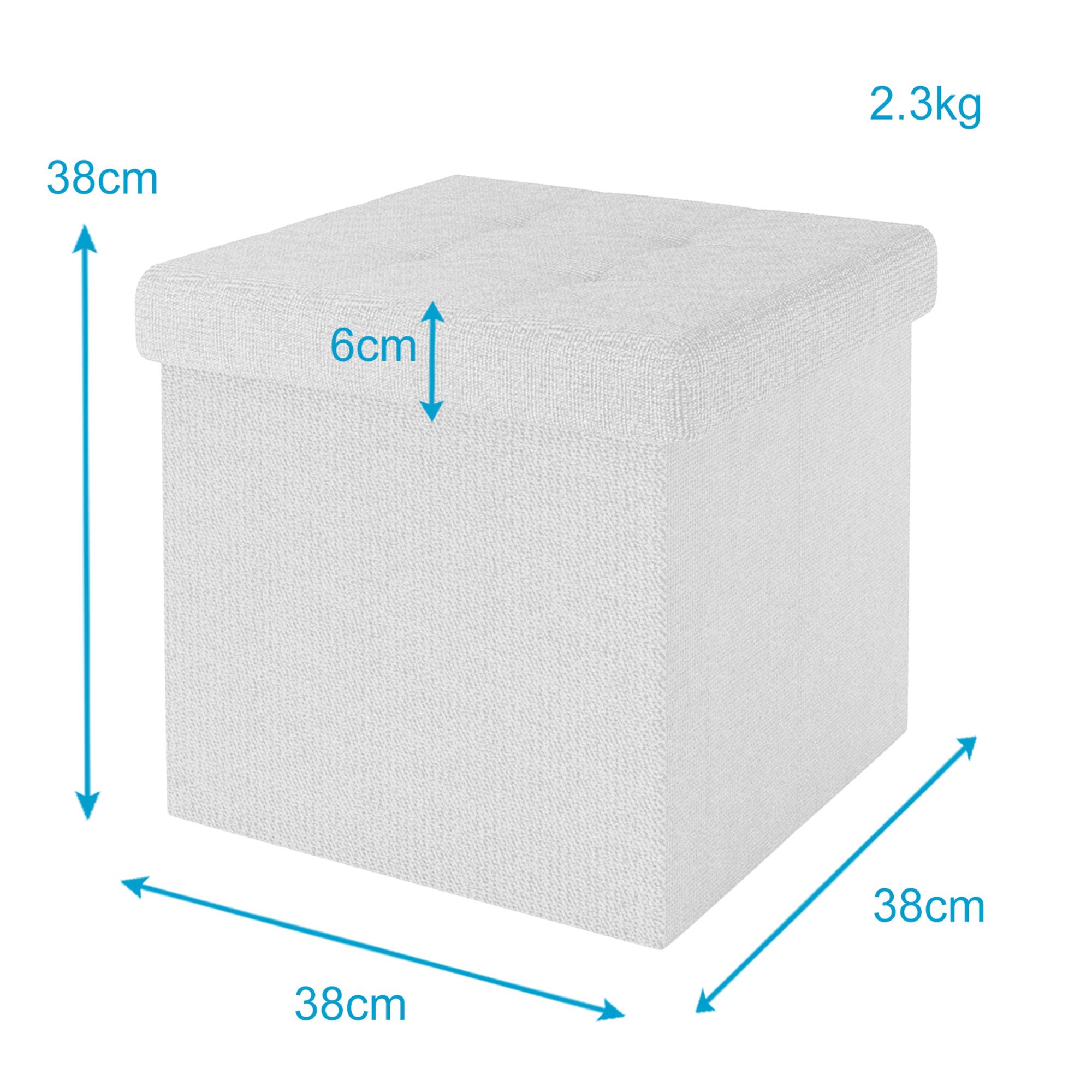 Intirilife Sitzhocker (Sitzwürfel mit Stauraum 38x38x38 günstig online kaufen
