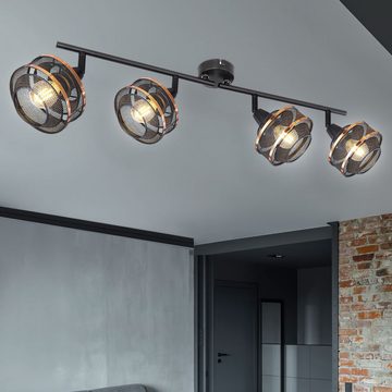 etc-shop LED Deckenspot, Leuchtmittel inklusive, Deckenstrahler dimmbar mit Fernbedienung Wohnzimmerlampe Spotleiste