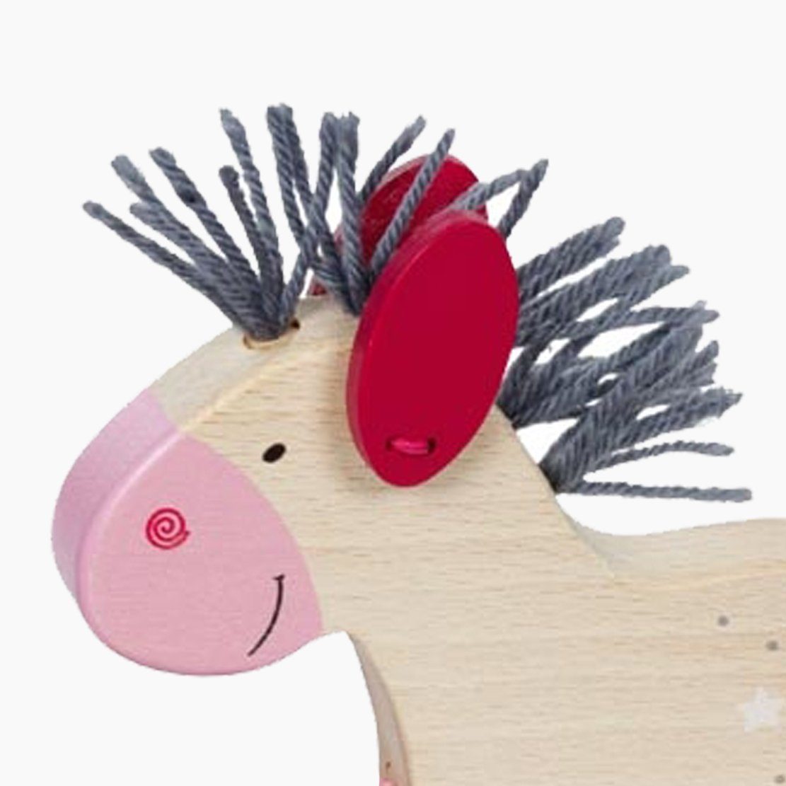 goki Nachziehtier Ziehtier Pferd Lillie, (packung, 1-tlg), Hergestellt aus Massivholz