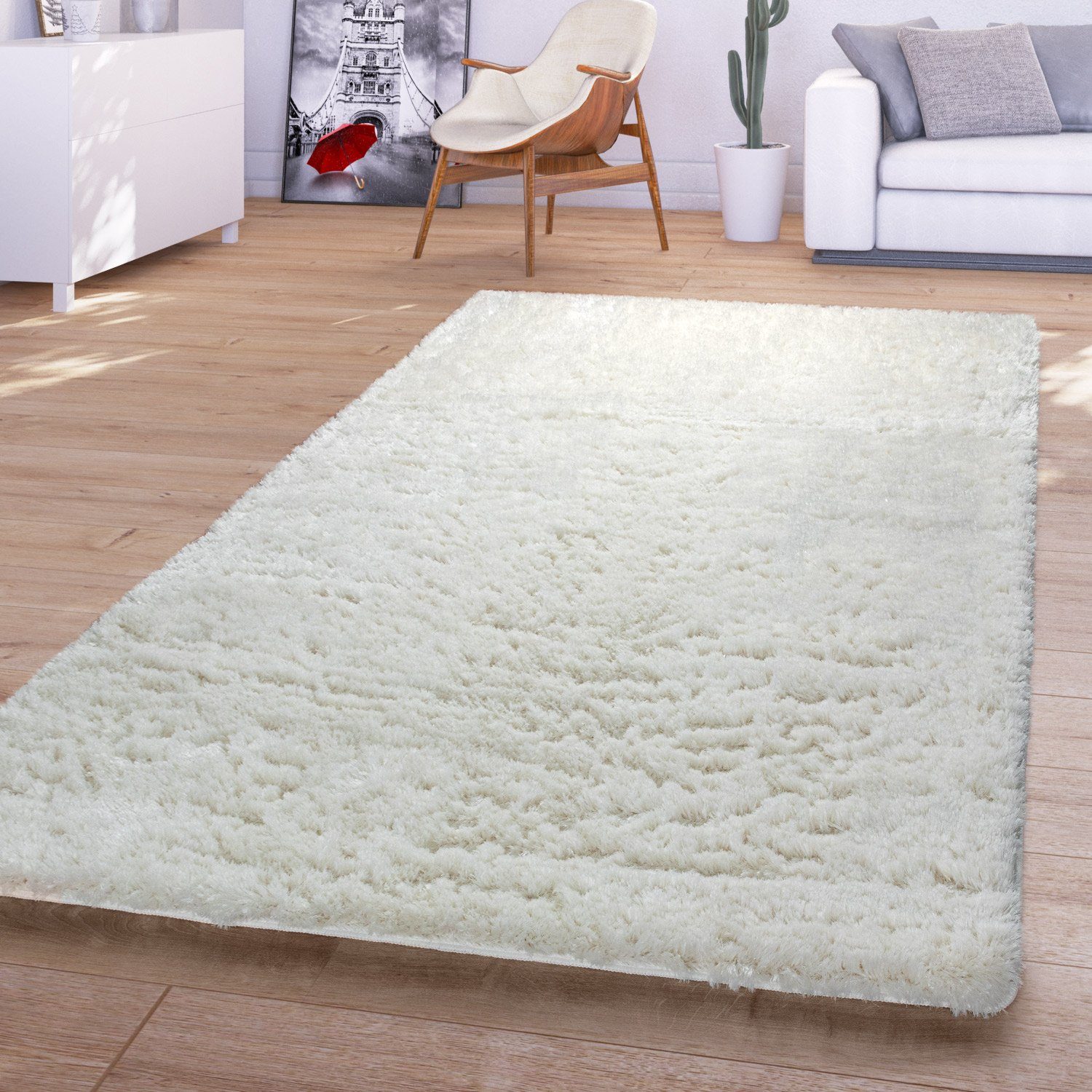 Teppich 44 Shaggy Wohnzimmer, Hochflor TT rechteckig, Hochflor-Teppich Home, Für Höhe: mm Waschbar