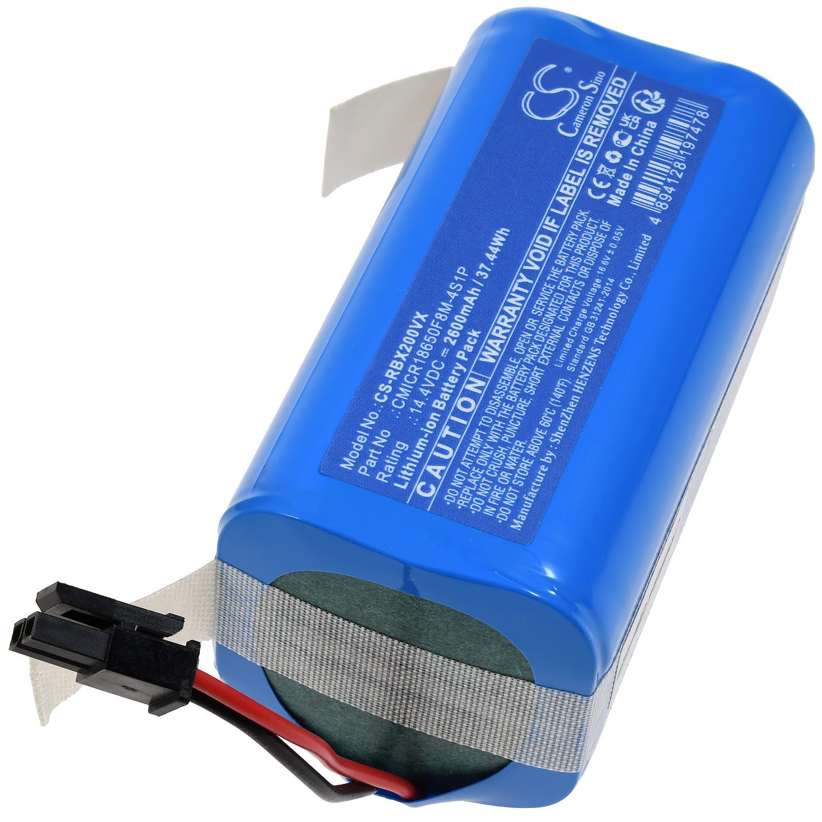 Powery Akku für Zaco Typ CMICR18650F8M-4S1P Staubsauger-Akku 2600 mAh (14.4 V)