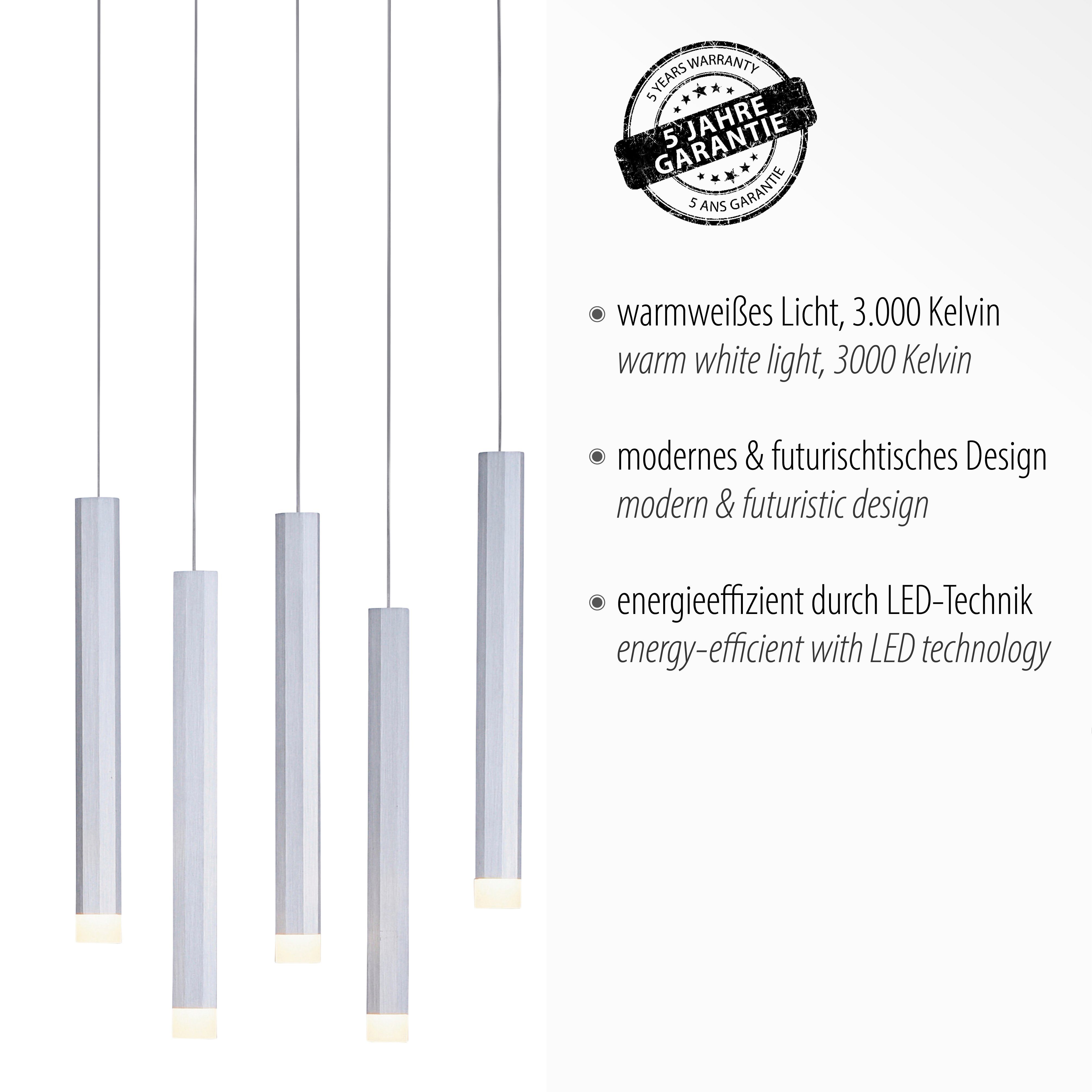 JUST LIGHT Pendelleuchte BRUNO, LED fest integriert, Warmweiß, LED