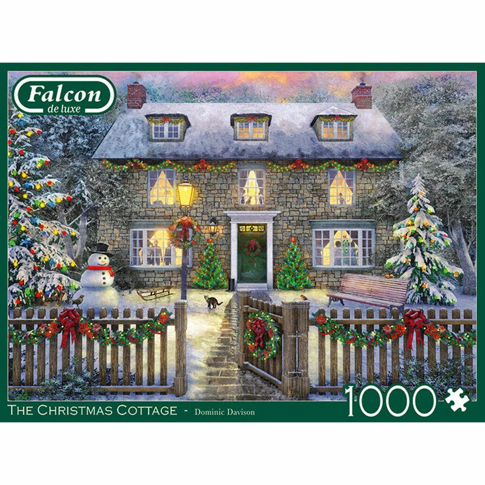 Christmas 1000 Falcon Puzzle Spiele 1000 Jumbo The Puzzleteile Teile, Cottage