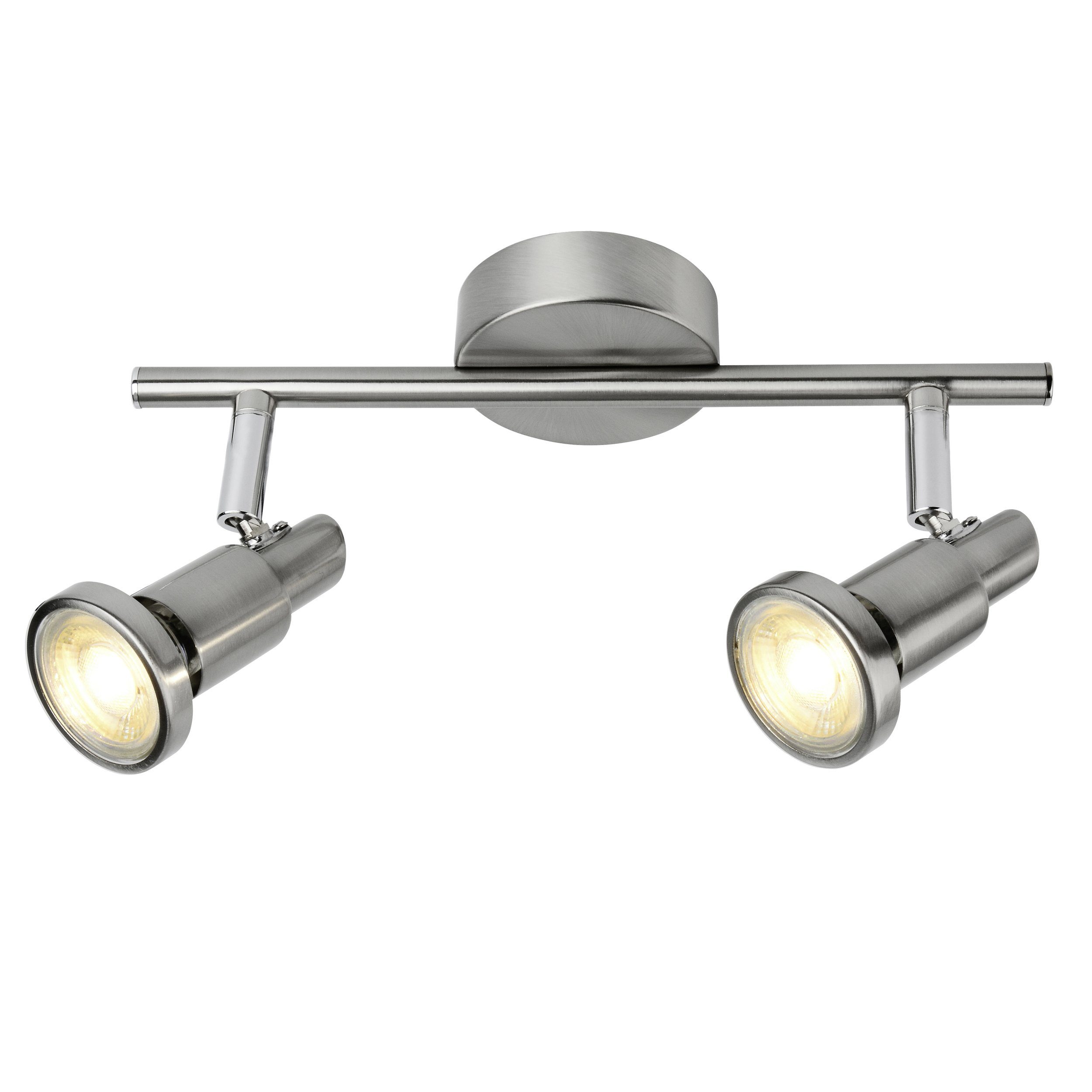 Spotrohr, GU10, Köpfe LED lm, cm, Deckenstrahler, schwenkbar, LED Metall K, 345 warmweiß, 3000 28 wechselbar, Lightbox