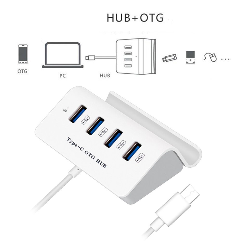 Q19C USB-C USB 3.0 OTG Hub Adapter Data Bracket Handyhalter Smartphone USB-Adapter