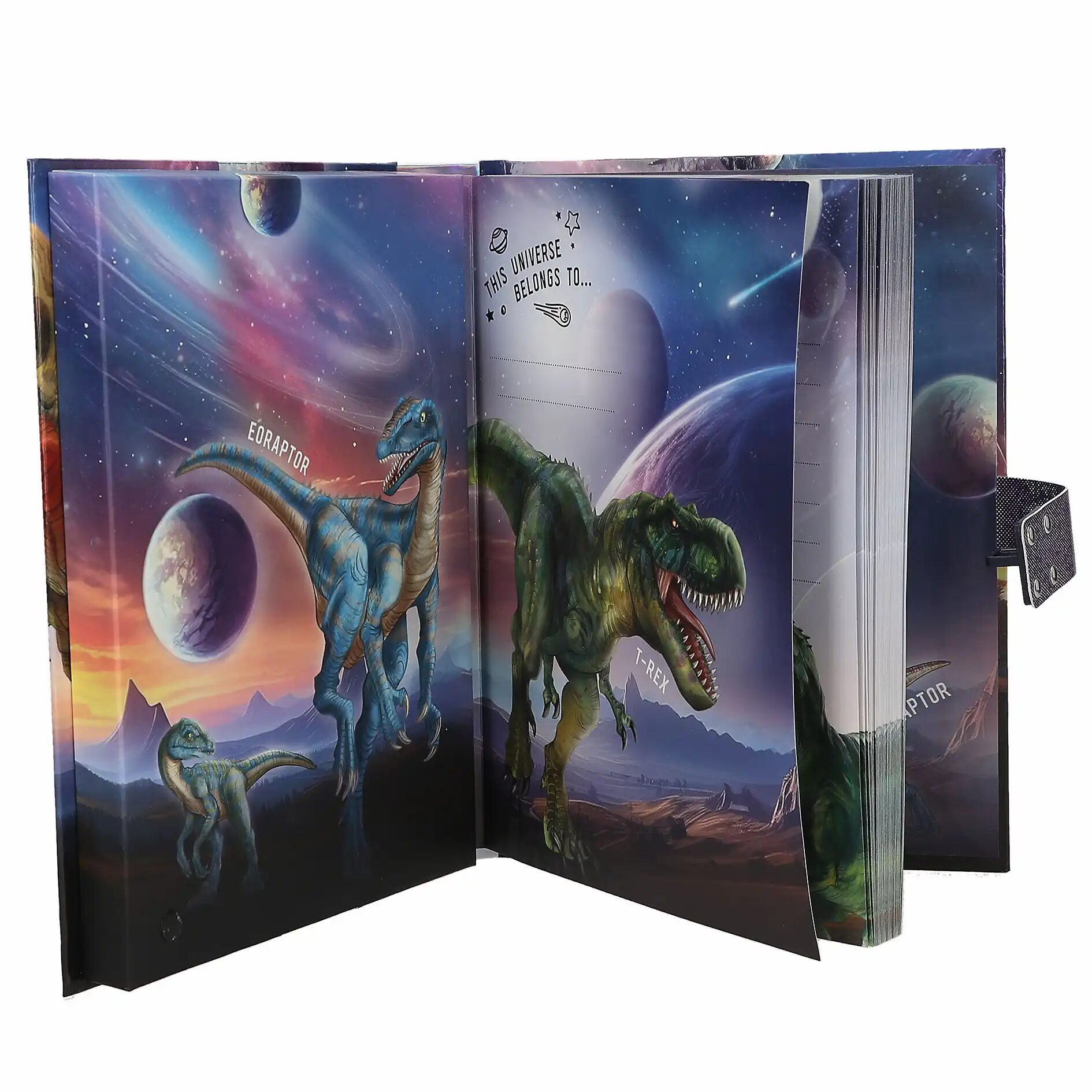 Dino World Stickerbuch Dino World Geheimcode Tagebuch mit Sound