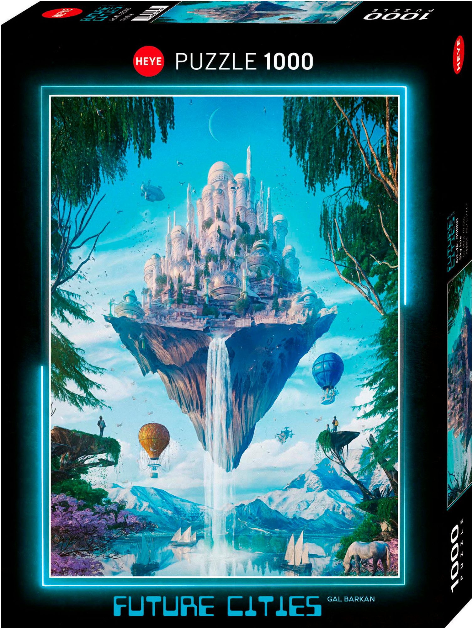 HEYE Puzzle Sky Isle / Future Cities, 1000 Puzzleteile, Made in Germany