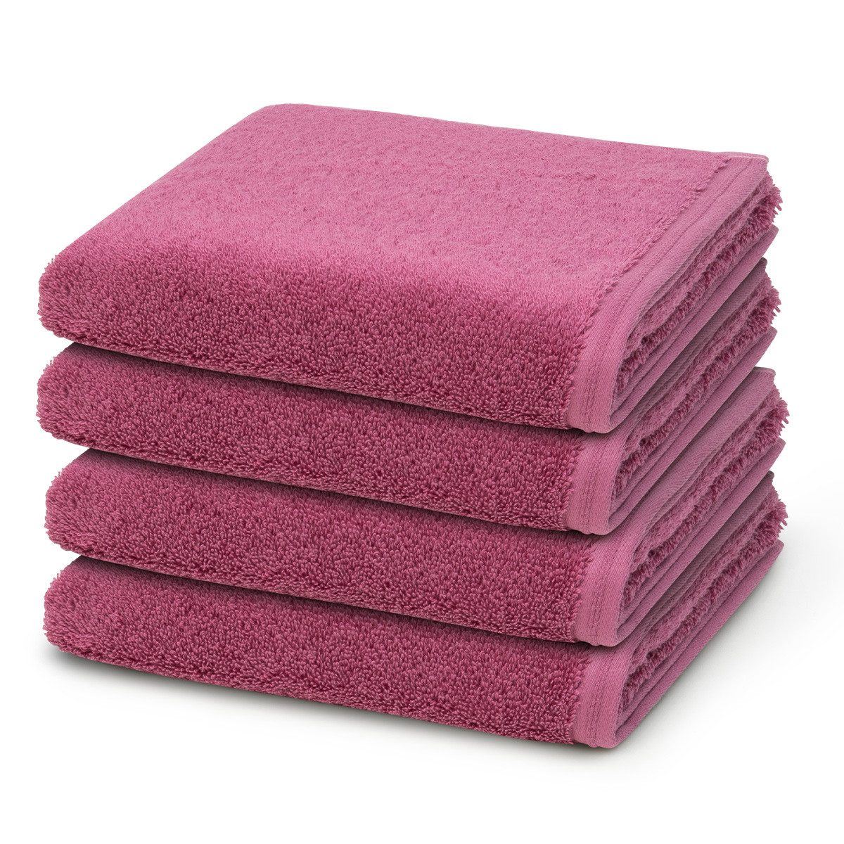 Vossen Handtuch Set Vegan Life, Frottee (Spar-Set, 4-St), 4 X Handtuch im Set - Baumwolle - Saugstark