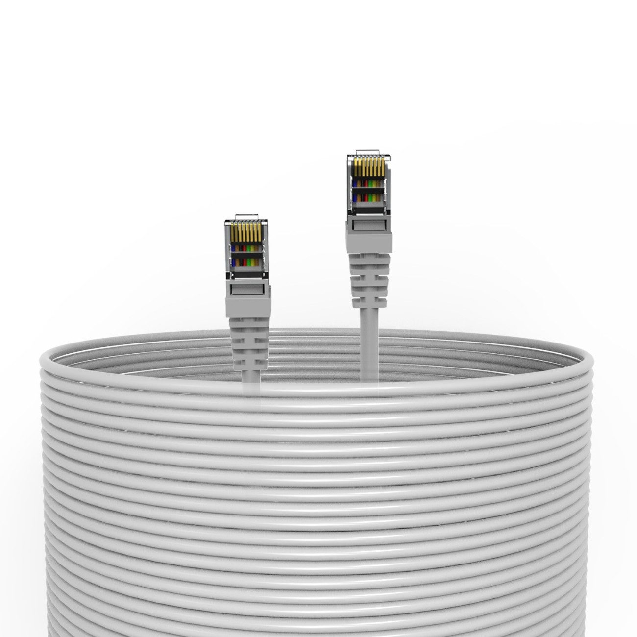 INCA ICAT7-50AG Netzwerkkabel, RJ45 Stecker, RJ45 Buchse, Cat7 Netzwerkkabel 50 m S/FTP 10 Gbit/s LSZH