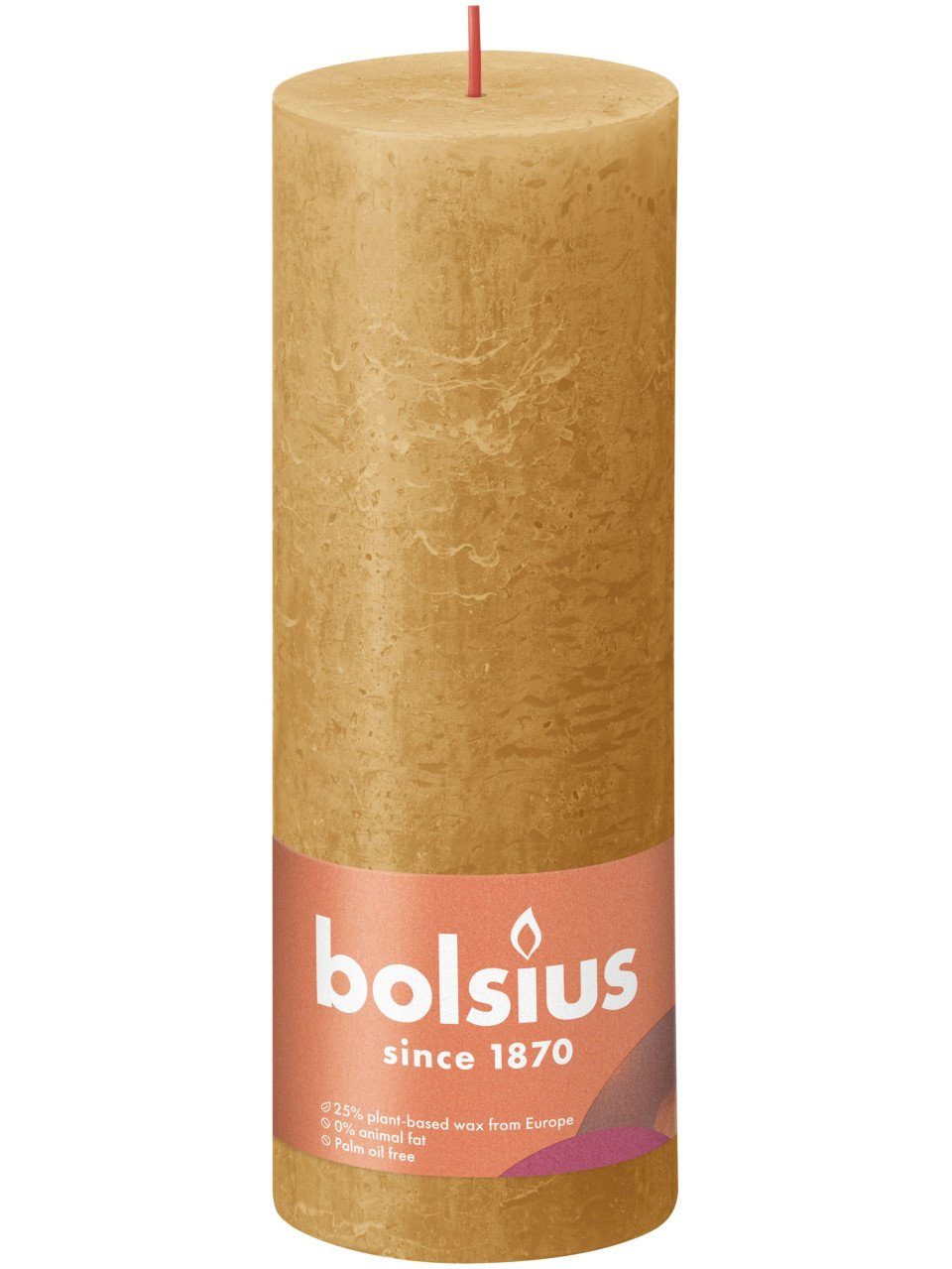 Bolsius Stumpenkerze Bolsius Rustik Stumpenkerze honigwabengelb, Höhe: