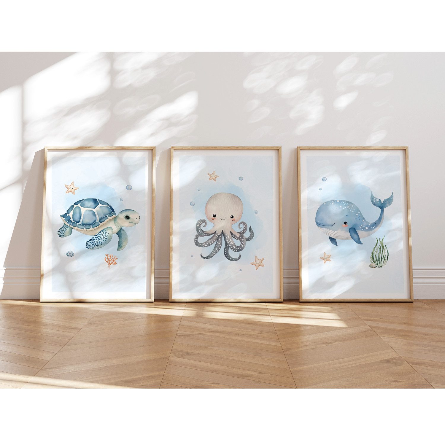 MeinBaby123® Poster Kinderzimmer Meerestiere,  Kinderzimmer Deko, Kinderzim günstig online kaufen