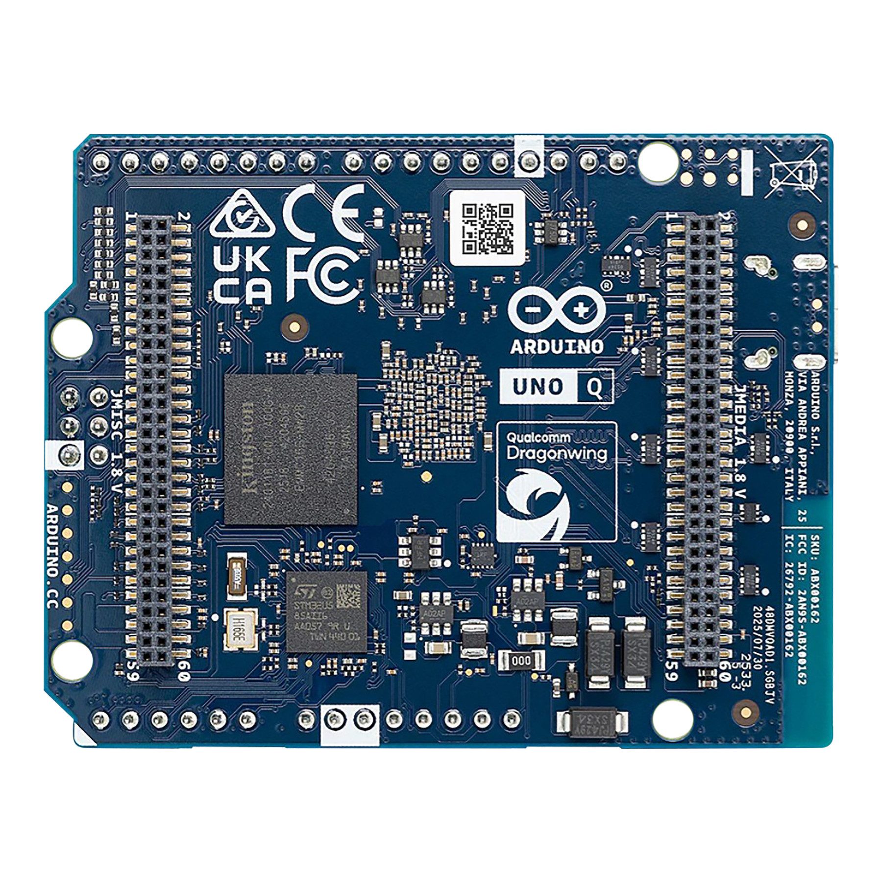 Arduino Roboter-Karte ARDUINO UNO Q2, 4x 2 GHz, 2 GB, 16 GB eMMC